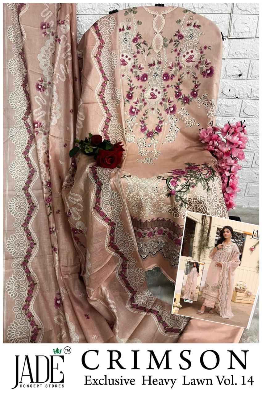 Jade Crimson Vol 14 Lawn Cotton Dress Material 6 pc Cataloge