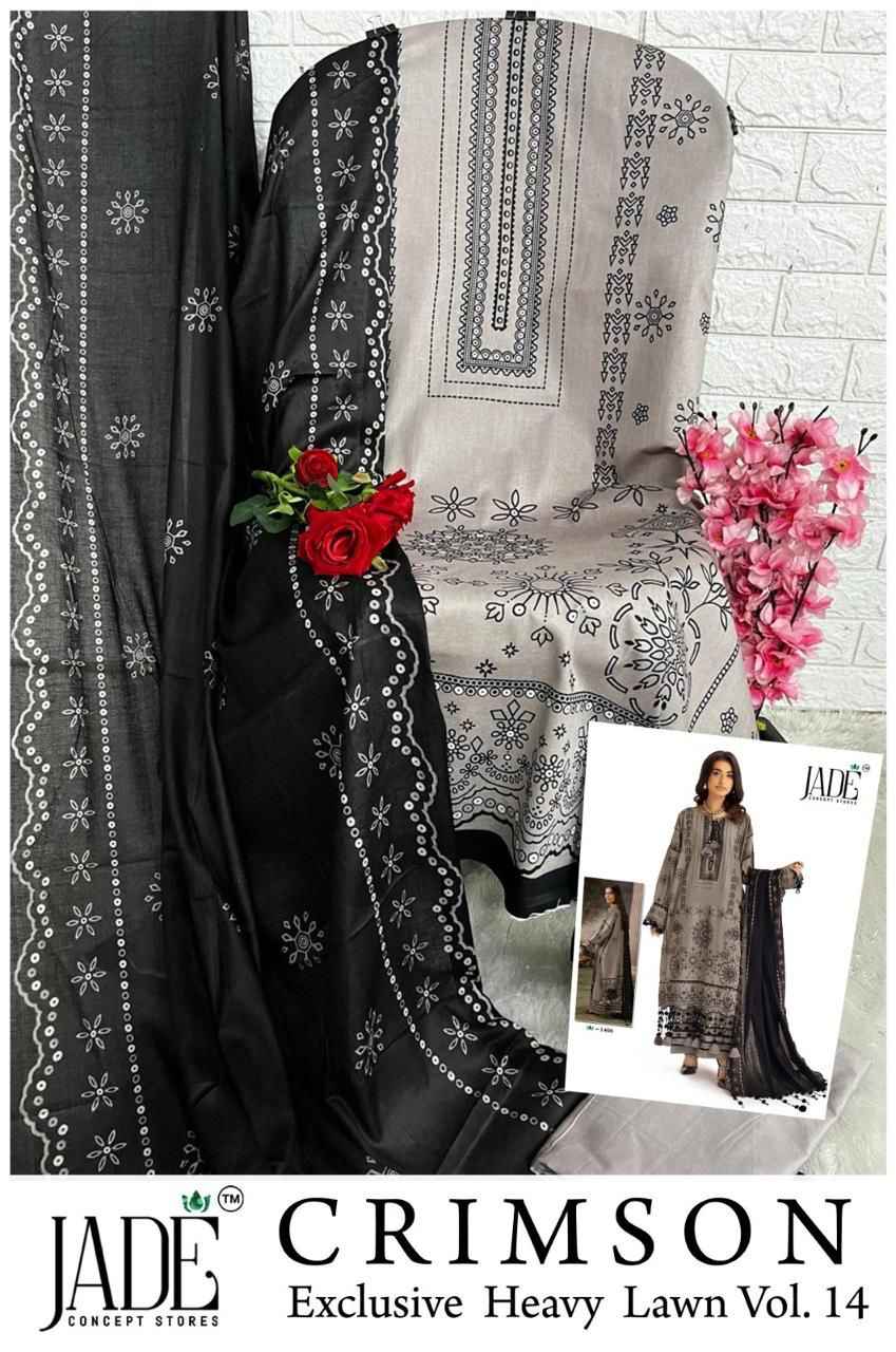 Jade Crimson Vol 14 Lawn Cotton Dress Material 6 pc Cataloge