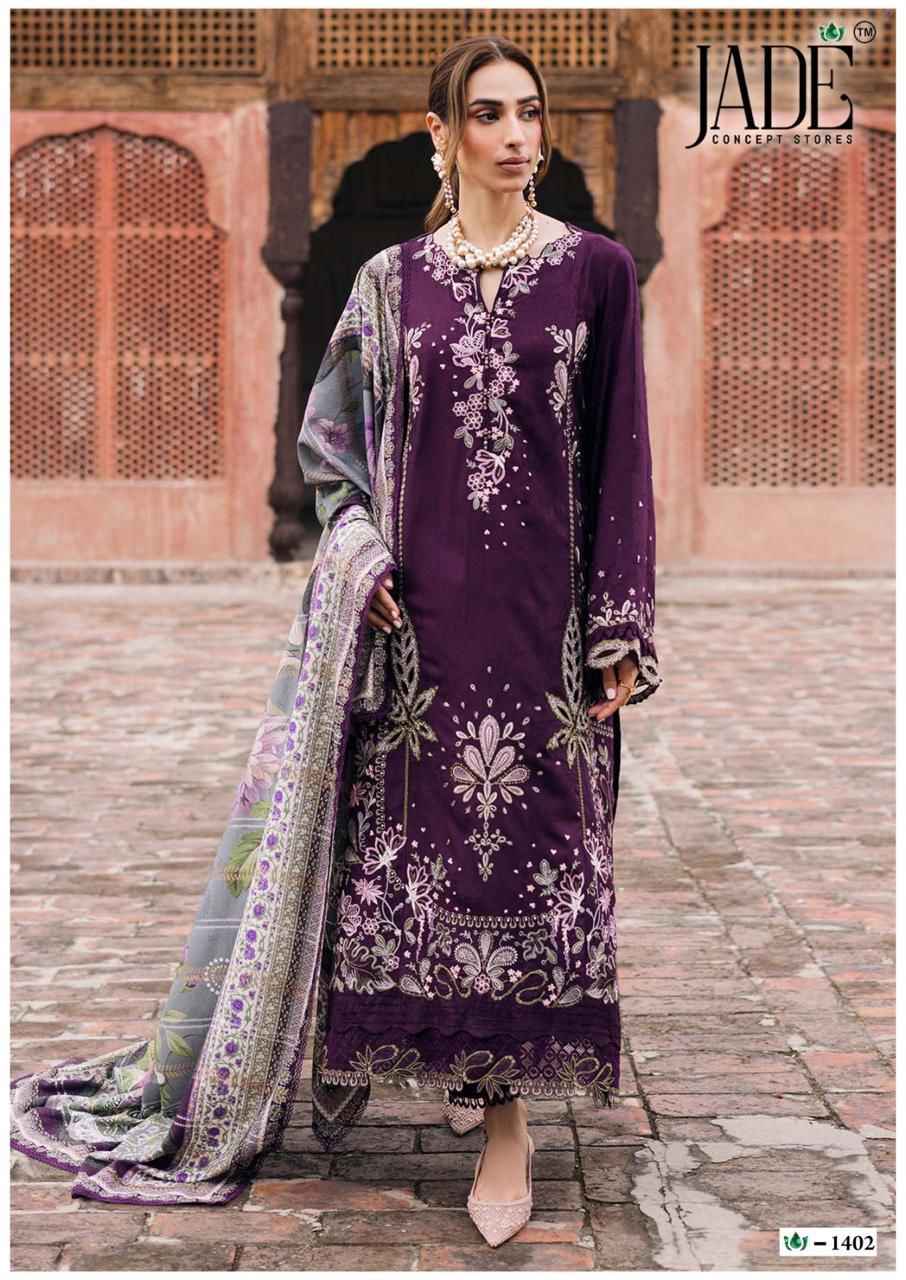 Jade Crimson Vol 14 Lawn Cotton Dress Material 6 pc Cataloge