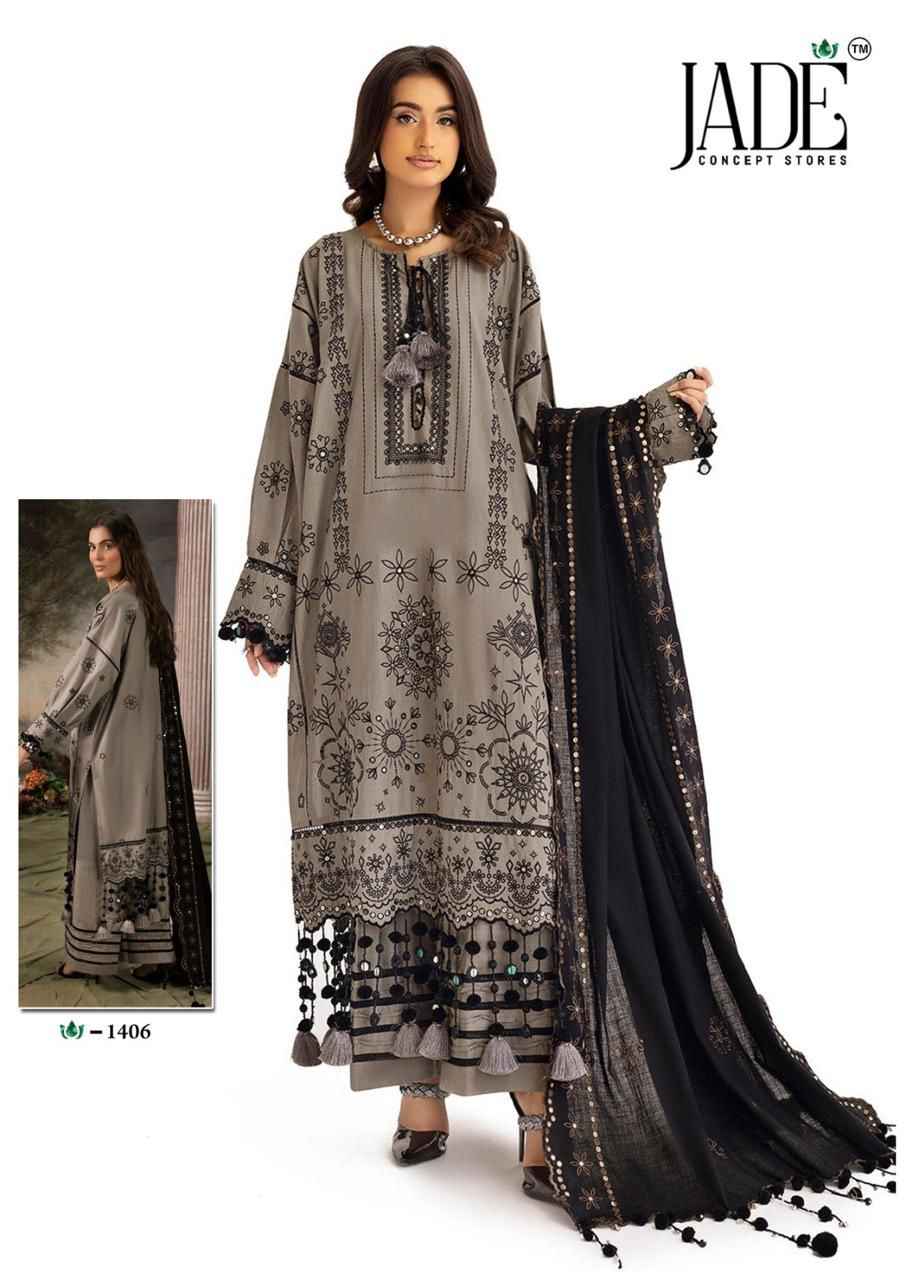 Jade Crimson Vol 14 Lawn Cotton Dress Material 6 pc Cataloge