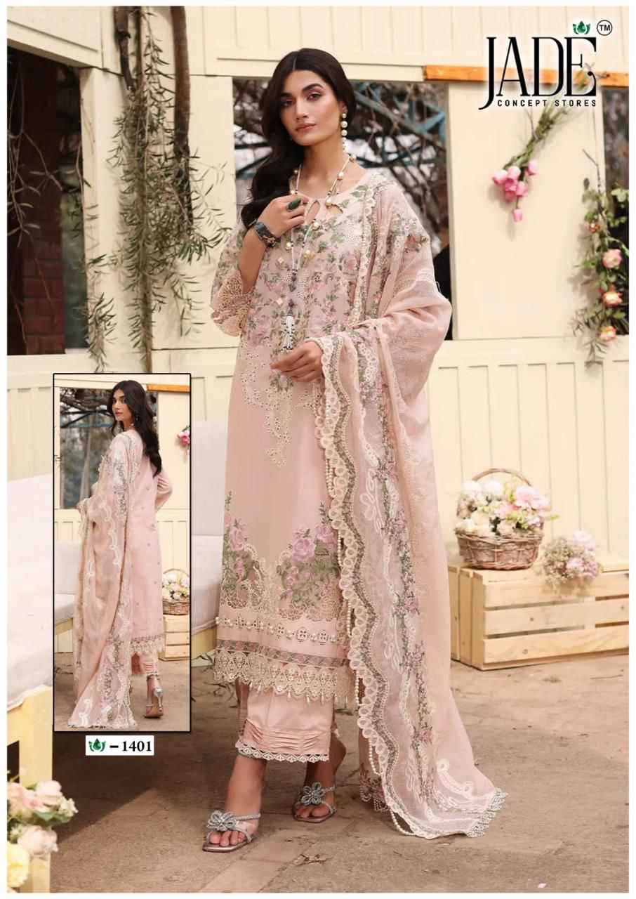 Jade Crimson Vol 14 Lawn Cotton Dress Material 6 pc Cataloge