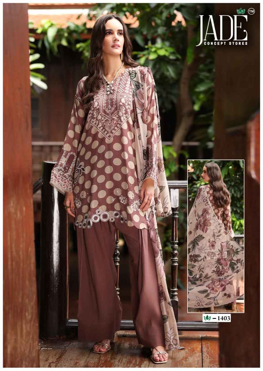 Jade Crimson Vol 14 Lawn Cotton Dress Material 6 pc Cataloge