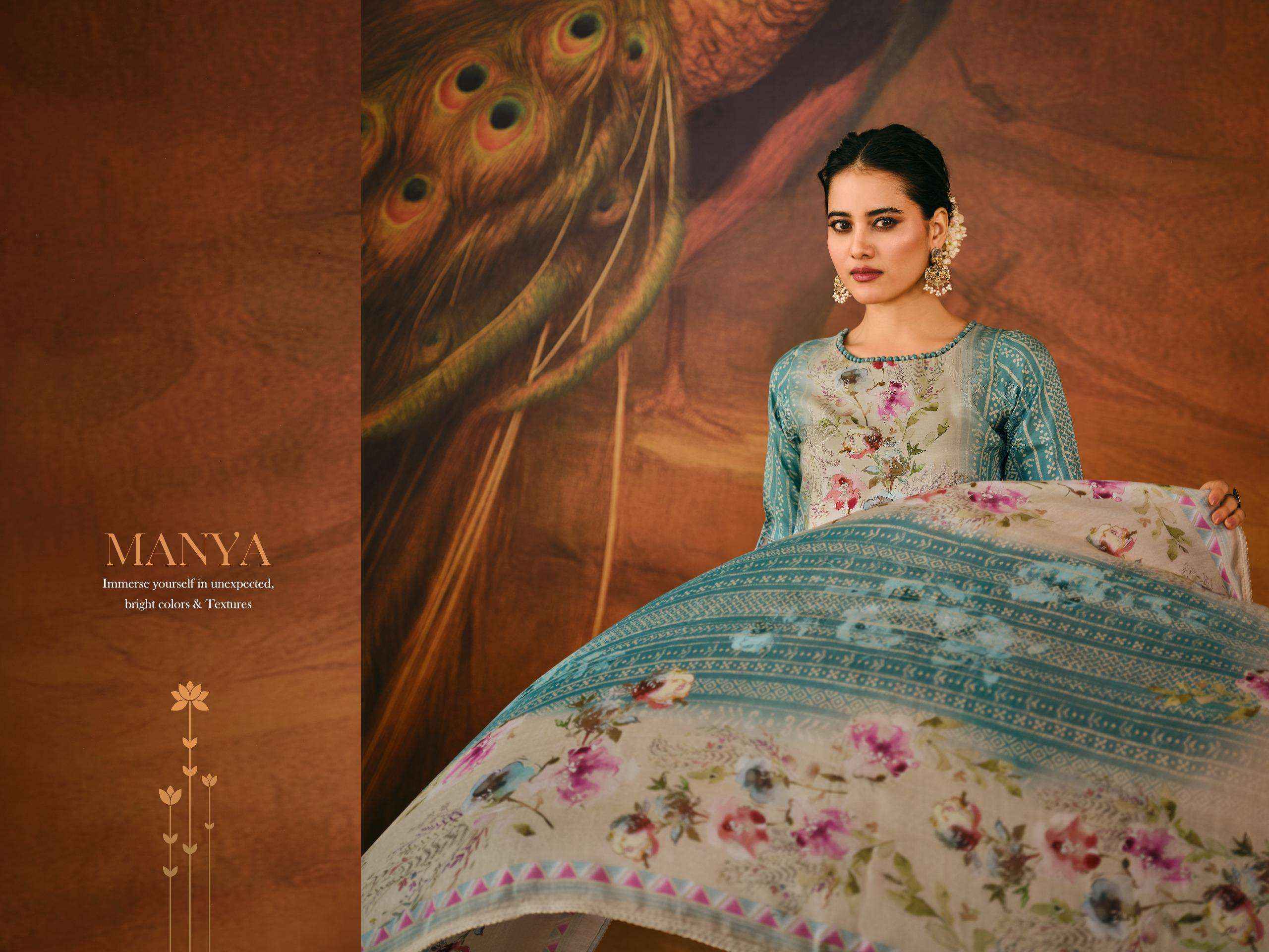 Jay Vijay Manya 3261 Moga Silk Dress Material 4 pcs Catalogue