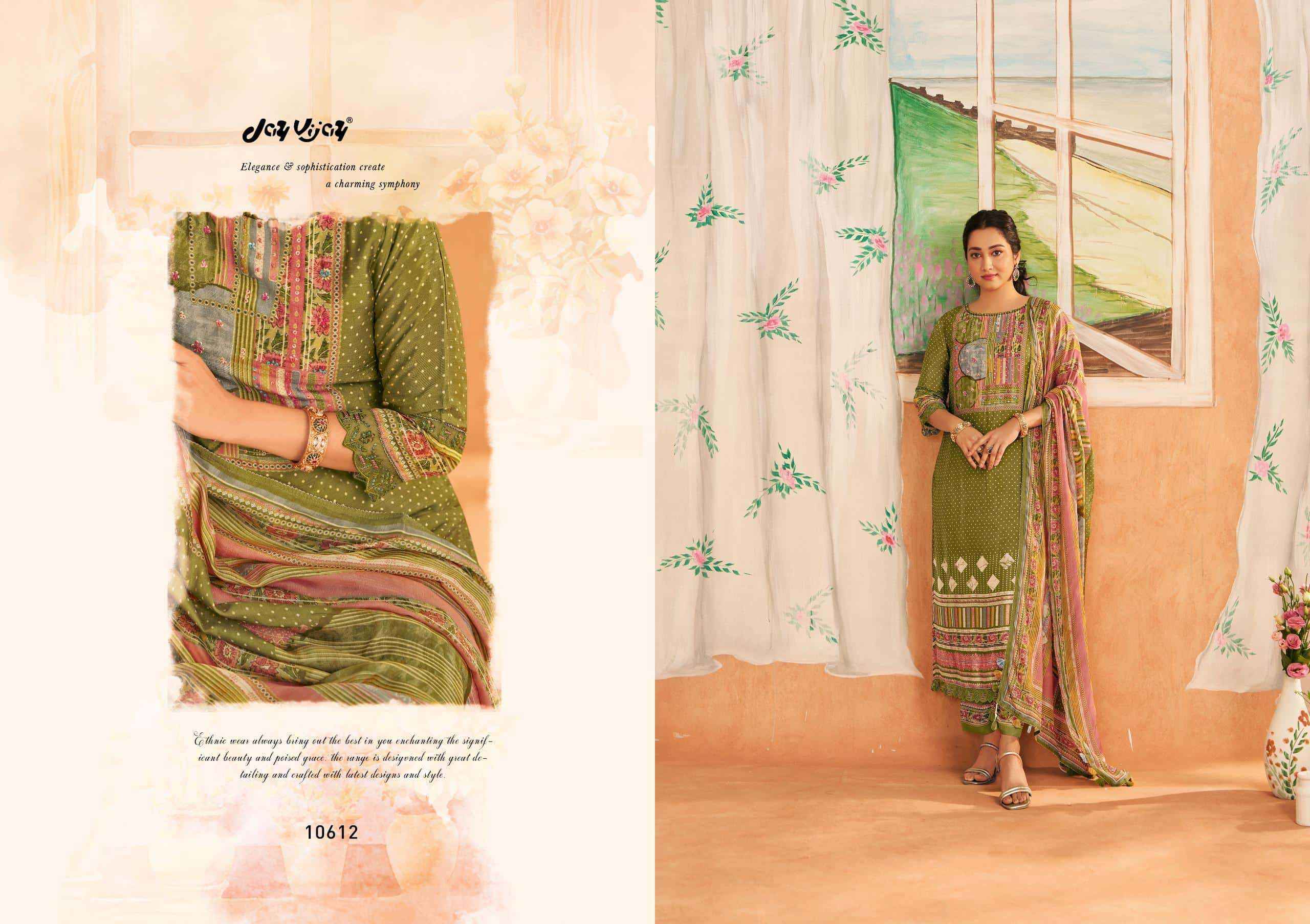 Jay Vijay Sapno Ki Khidki Bemberg Silk Dress Material 6 pcs Catalogue