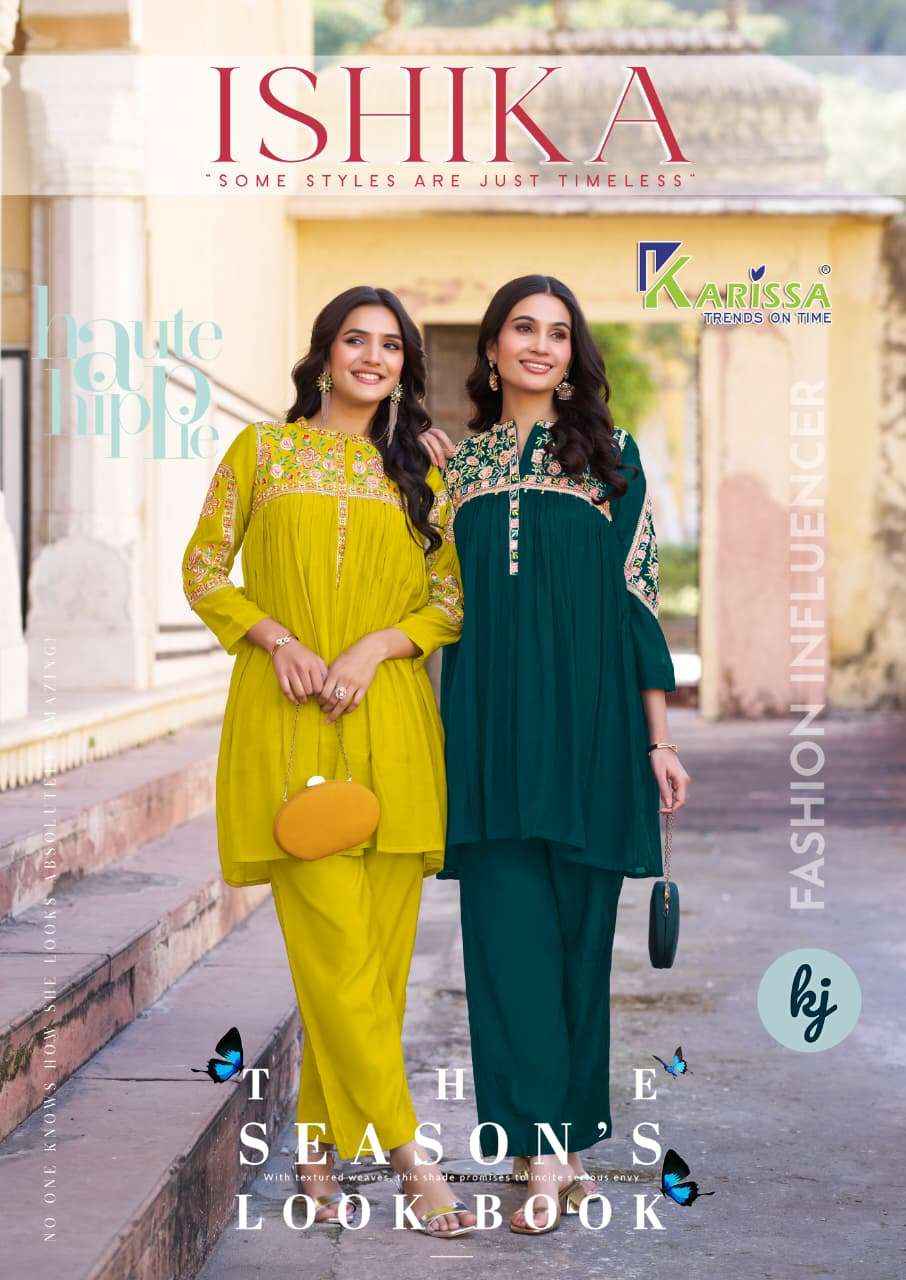 Karissa Ishika Viscose Co Ord Set 4 pcs Catalogue