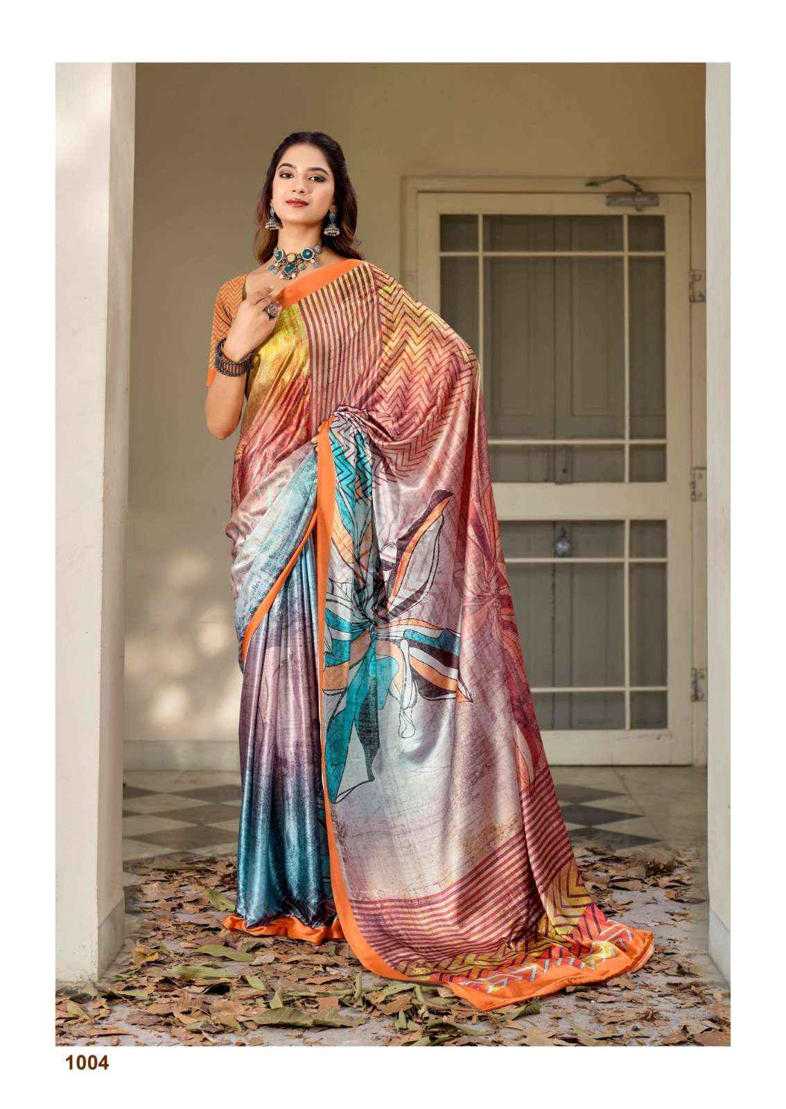 Kashvi Divyani Vol 5 Satin Saree 8 pcs Catalogue