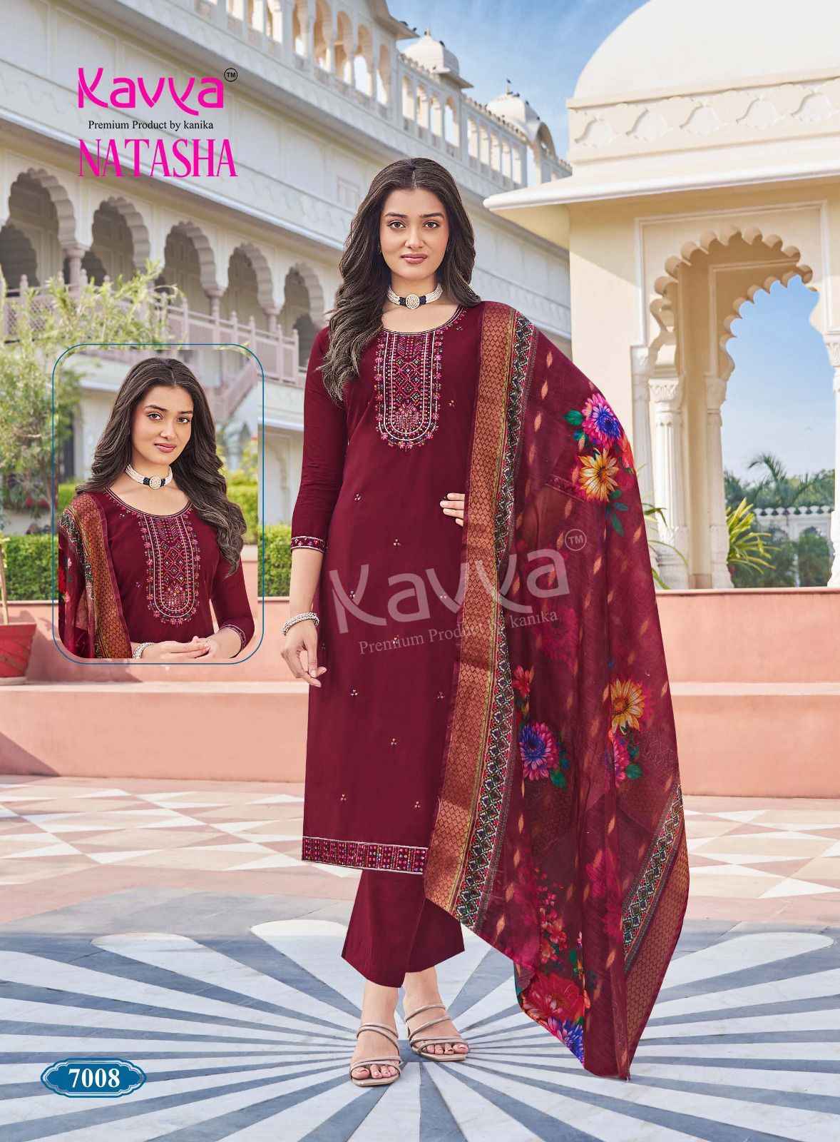 Kavya Natasha Vol 7 Roman Silk Kurti Combo 10 pcs Catalogue