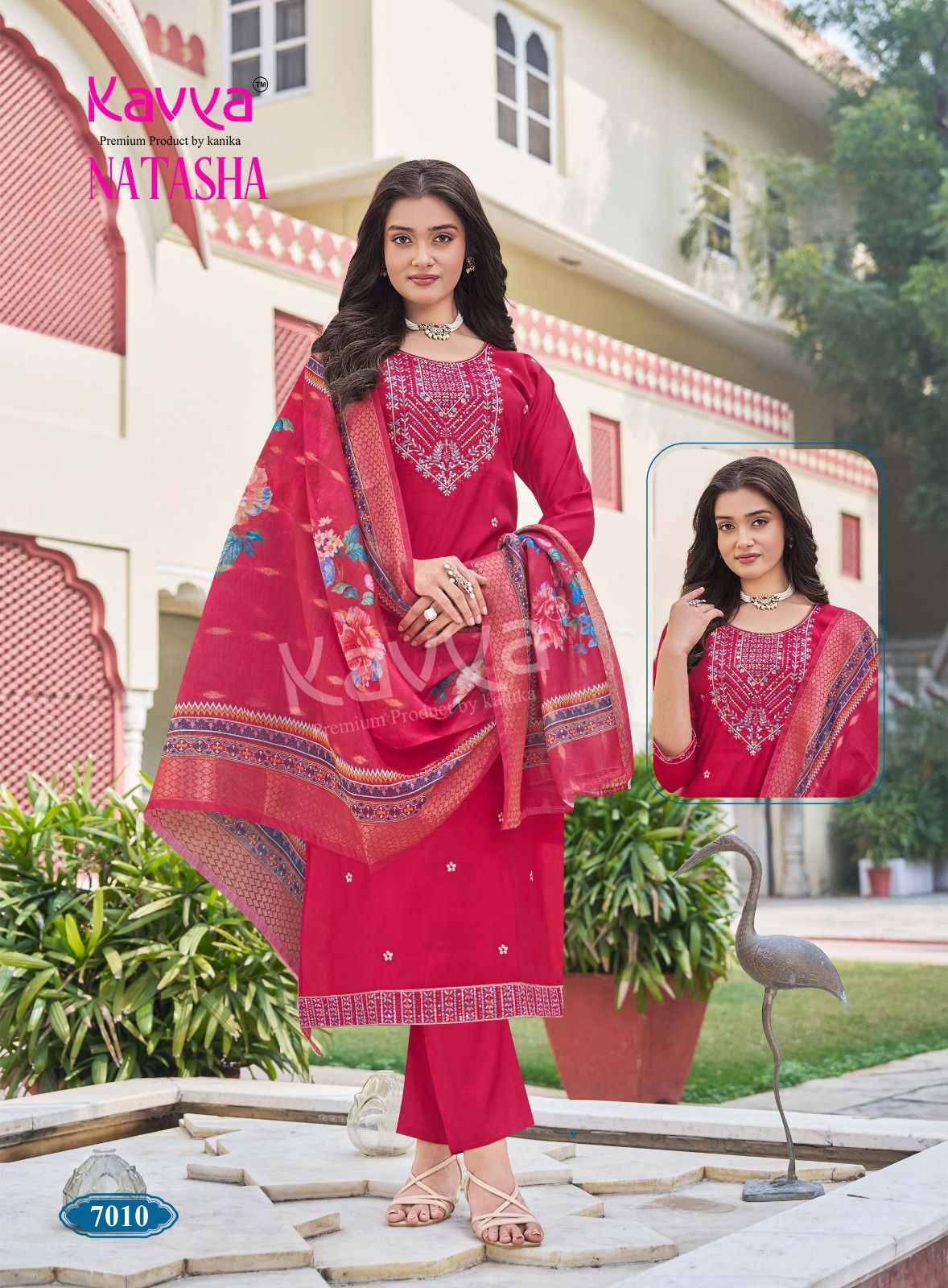 Kavya Natasha Vol 7 Roman Silk Kurti Combo 10 pcs Catalogue