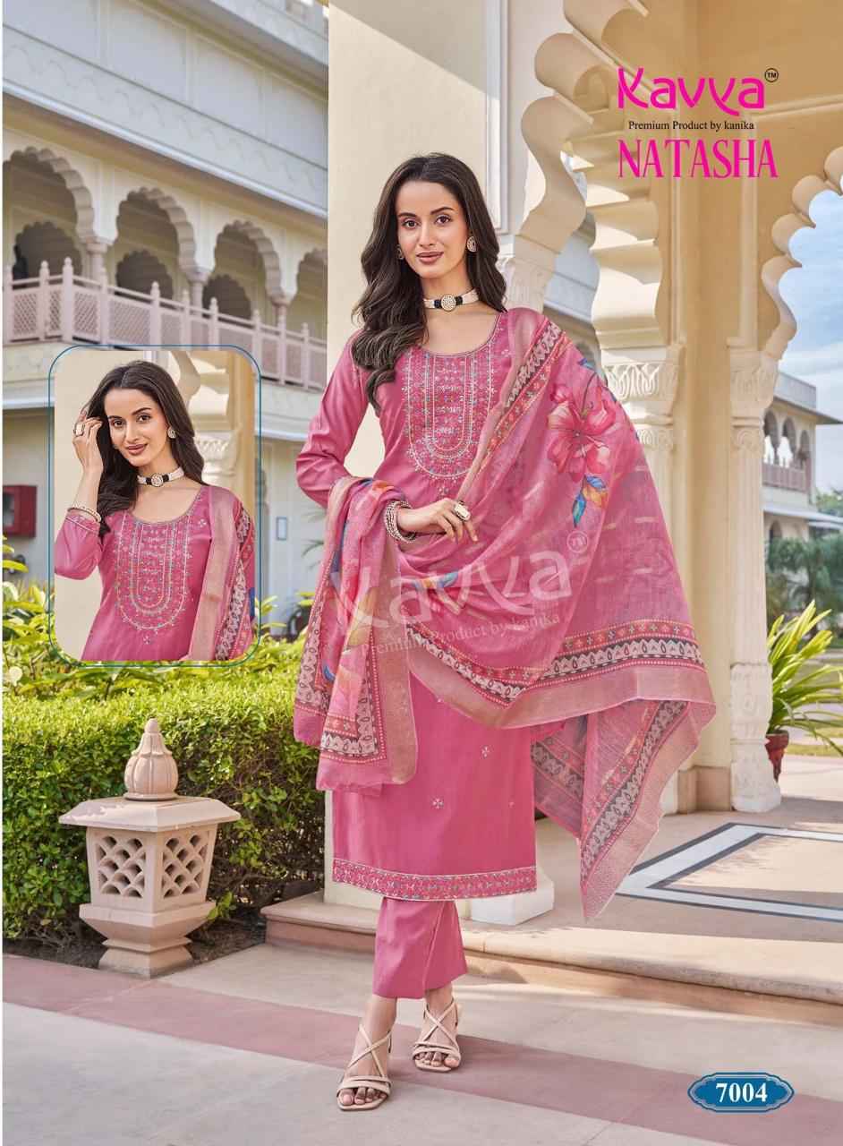 Kavya Natasha Vol 7 Roman Silk Kurti Combo 10 pcs Catalogue