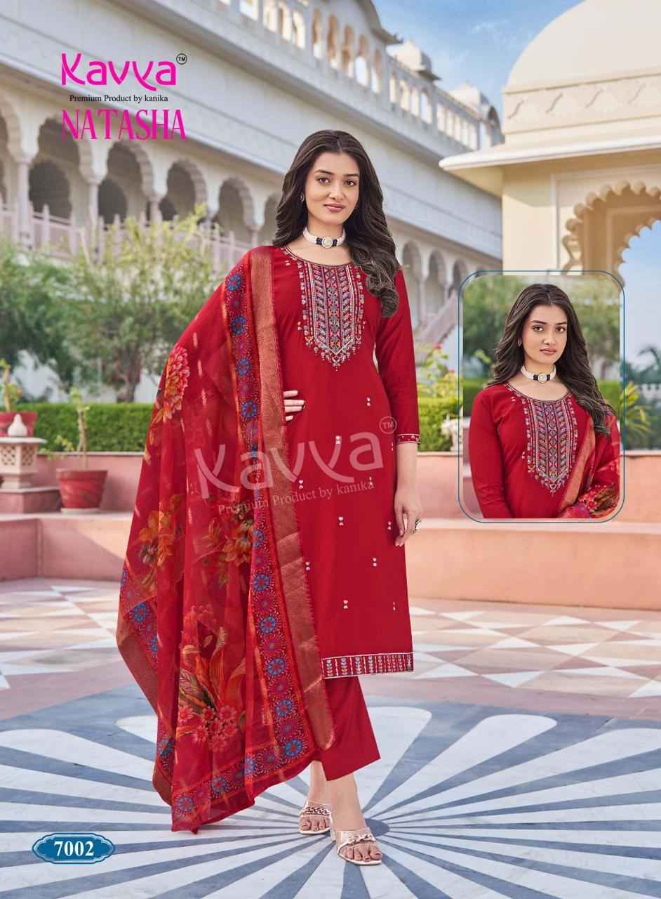 Kavya Natasha Vol 7 Roman Silk Kurti Combo 10 pcs Catalogue