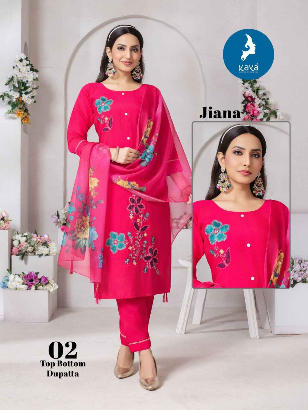 Kaya Jiana Roman Kurti Combo 6 pcs Catalogue