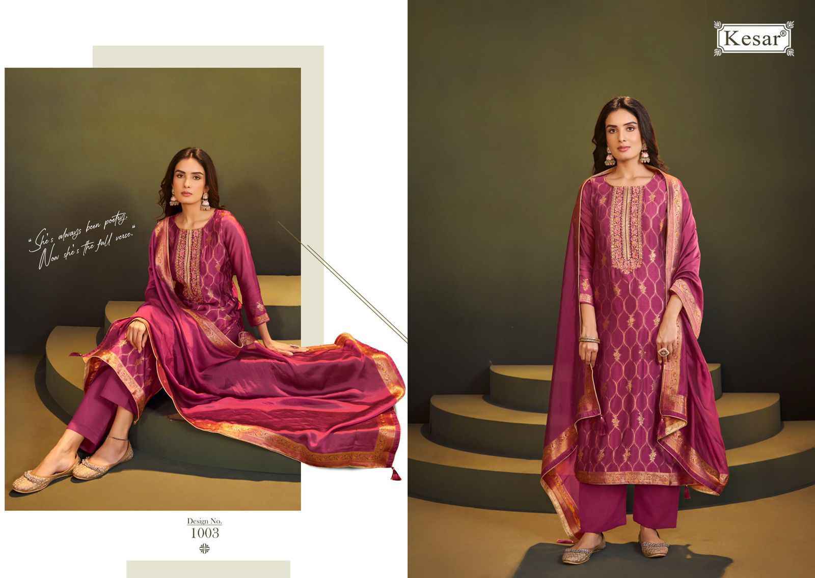 Kesar Nazrana Viscose Woven Silk Dress Material 4 pcs Catalogue