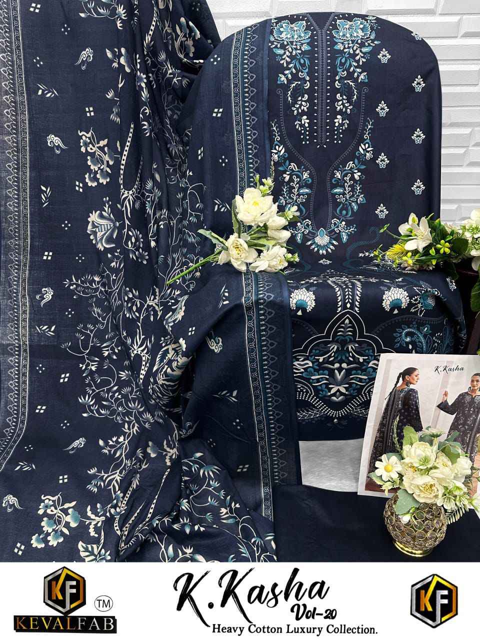 Keval Fab K Kasha Vol 20 Cotton Dress Material 6 pc Cataloge