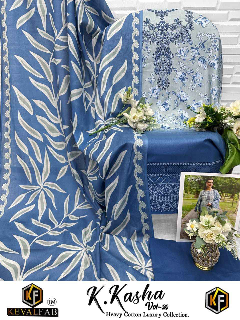 Keval Fab K Kasha Vol 20 Cotton Dress Material 6 pc Cataloge