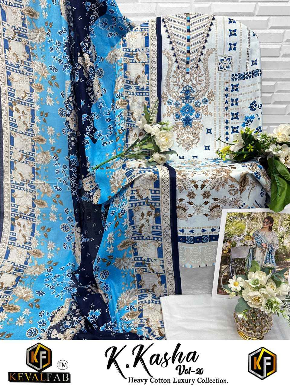 Keval Fab K Kasha Vol 20 Cotton Dress Material 6 pc Cataloge