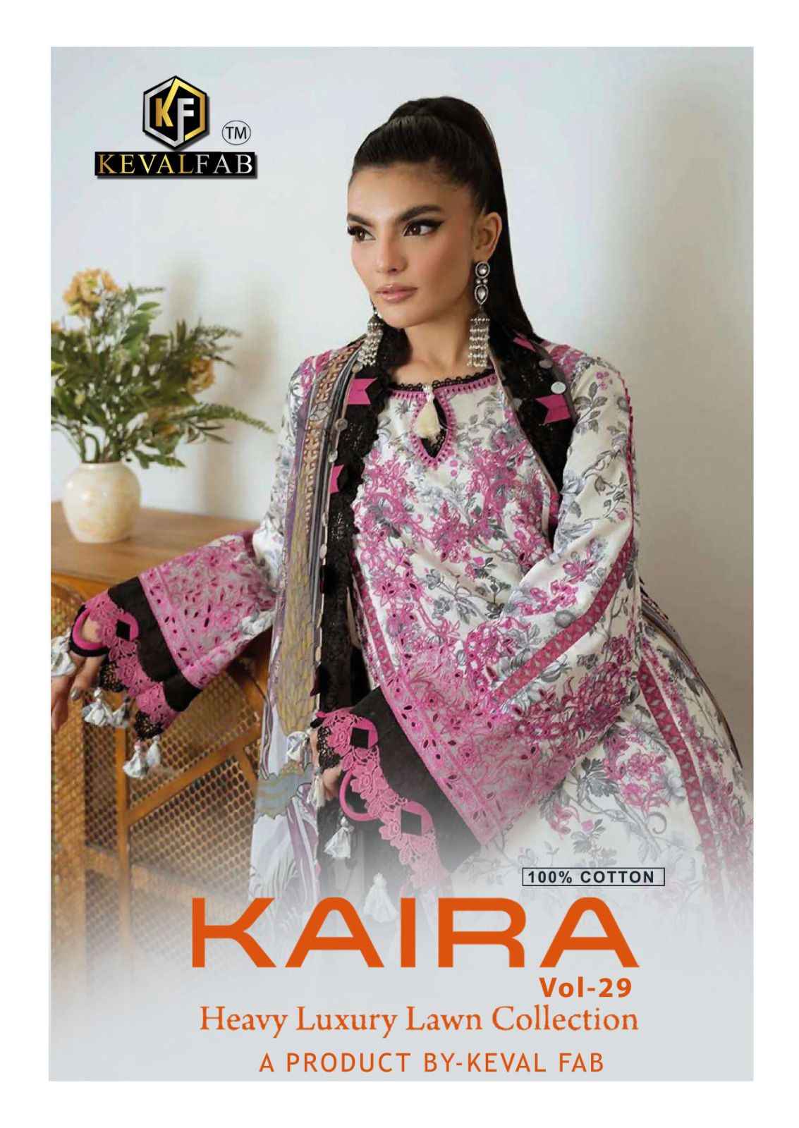 Keval Fab Kaira Vol 29 Lawn Cotton Dress Material 6 pcs Catalogue