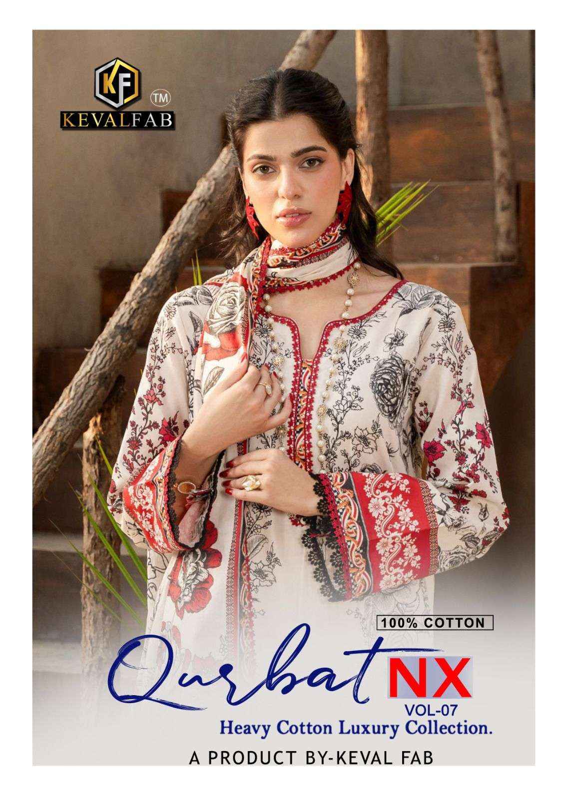 Keval Fab Qurbat Nx Vol 7 Readymade Cotton Dress Material 6 pc Cataloge