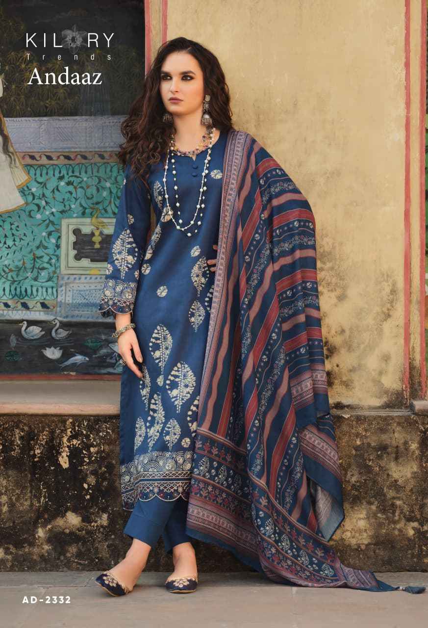Kilory Trends Andaaz Jam Cotton Dress Material 6 pcs Catalogue