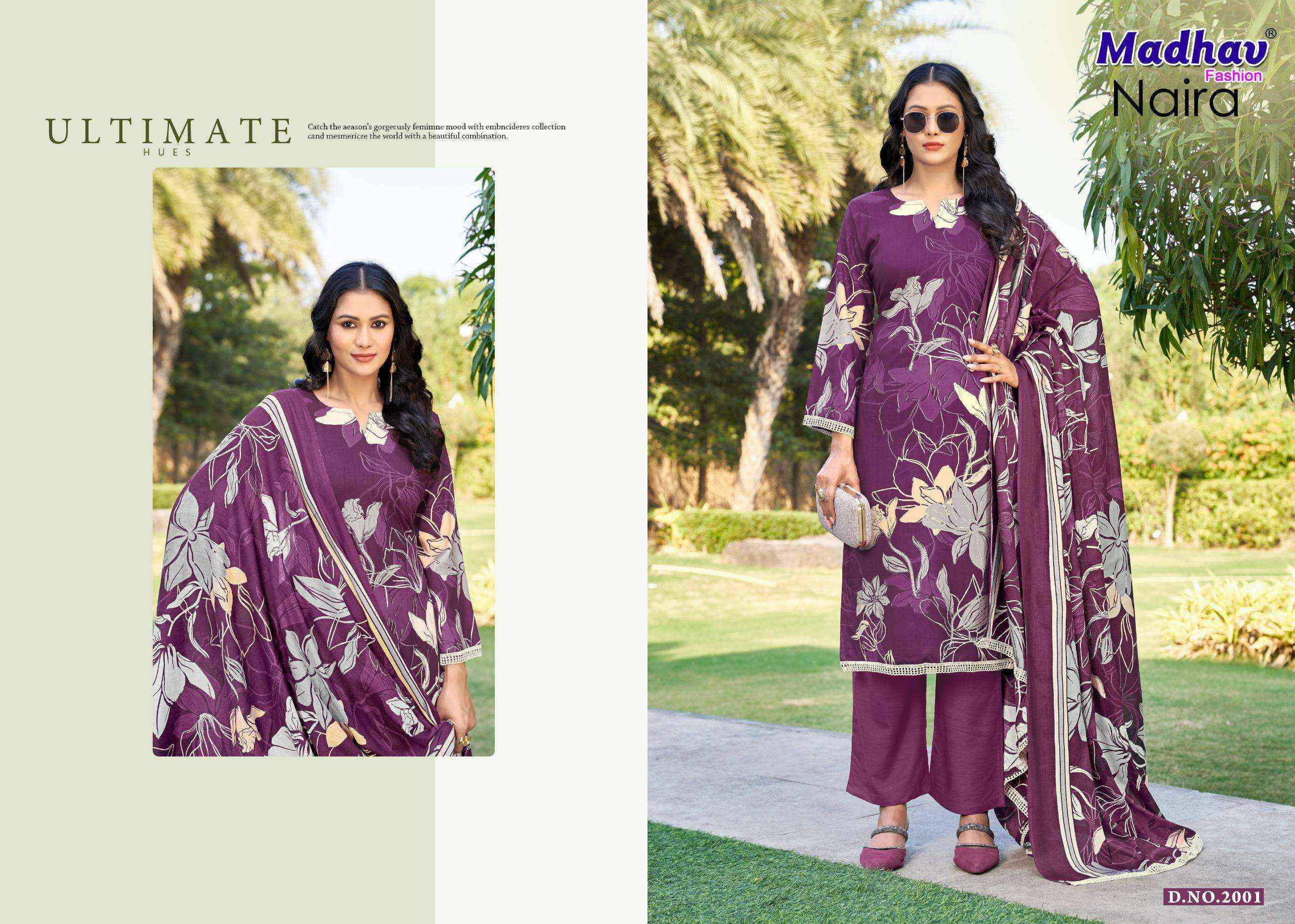 Madhav Fashion Naira Vol 2 Rayon Dress Material 5 pcs Catalogue
