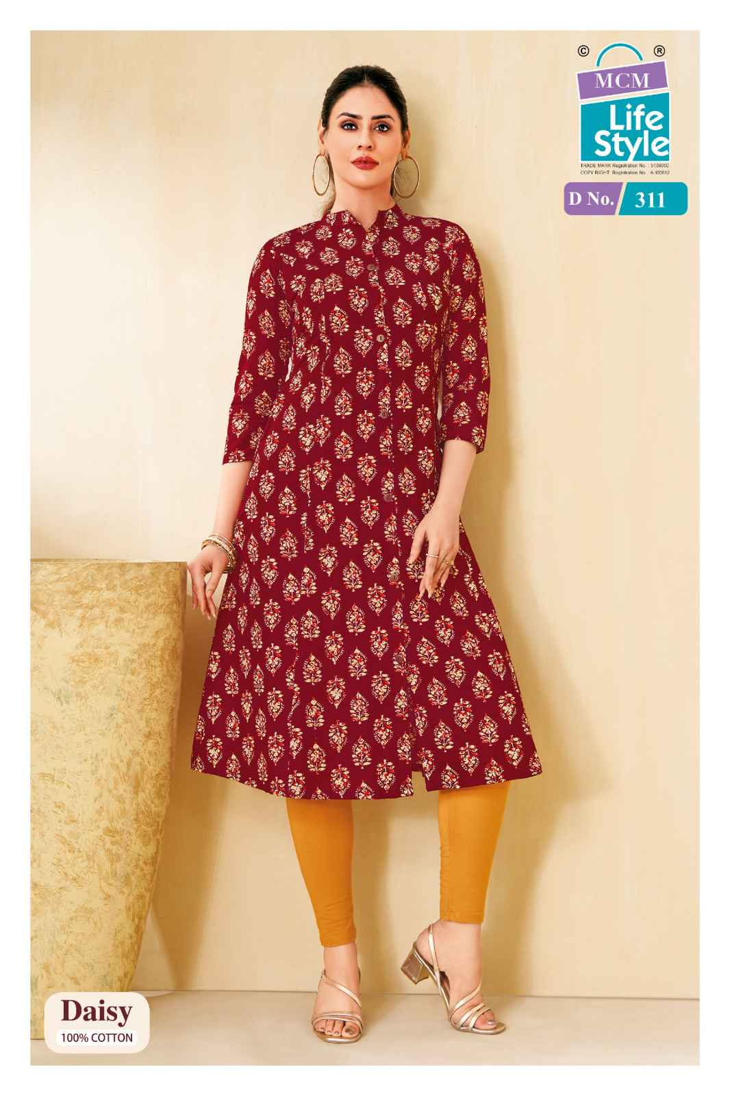 MCM Lifestyle Daisy Vol 3 Cotton Kurti 10 pcs Catalogue