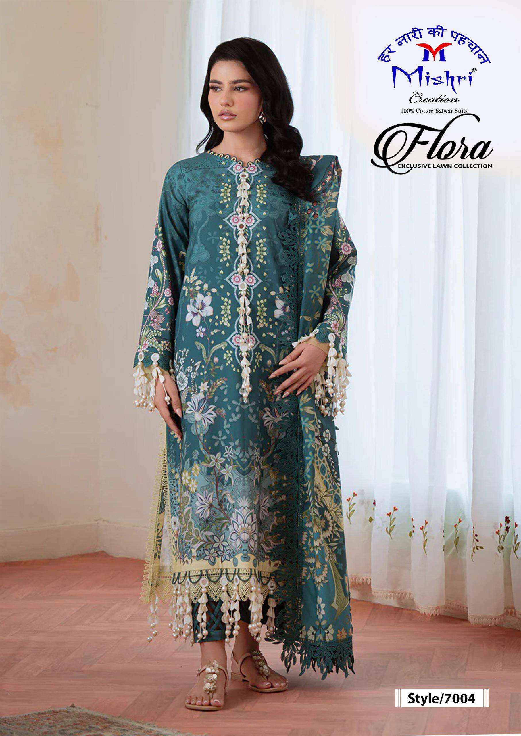 Mishri Creation Flora Vol 7 Lawn Cotton Dress Material 6 pcs Catalogue