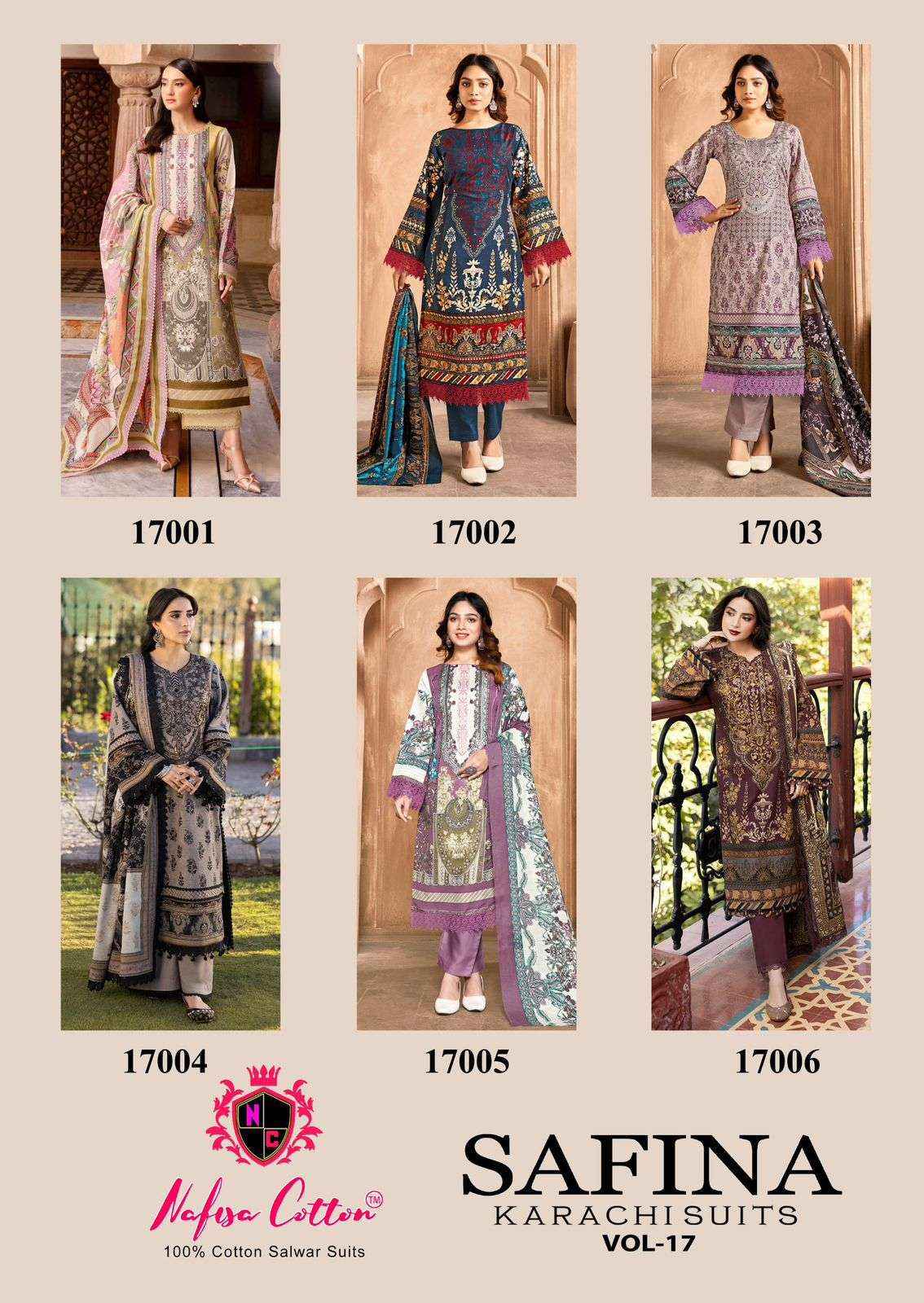 Nafisa Cotton Safina Vol 17 Cotton Dress Material 6 pcs Catalogue