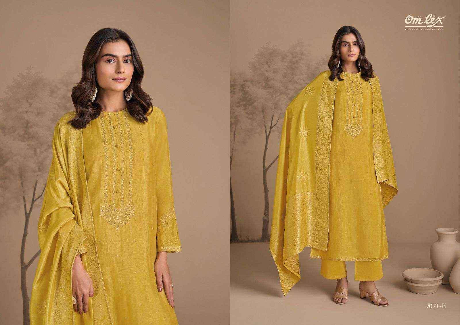 Omtex Marlene Rubina Silk Dress Material 3 Pc Catalouge