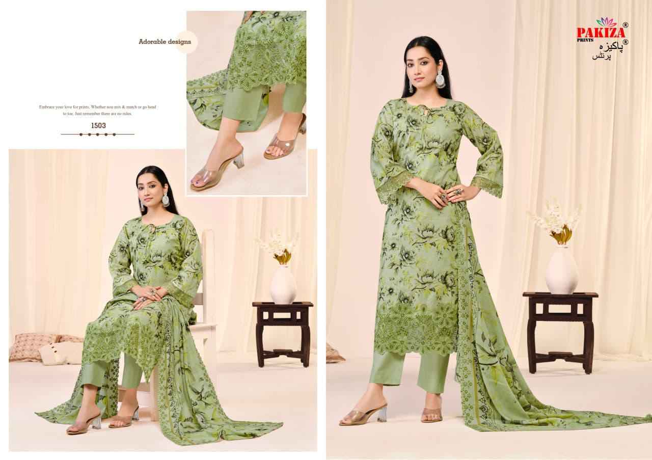 Pakiza Prints Abu Rehan Vol 15 Lawn Cotton Dress Material 7 pcs Catalogue