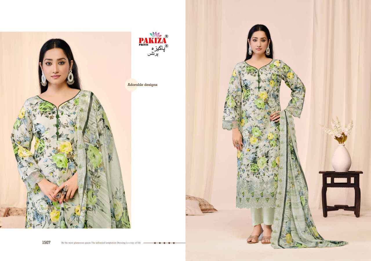 Pakiza Prints Abu Rehan Vol 15 Lawn Cotton Dress Material 7 pcs Catalogue