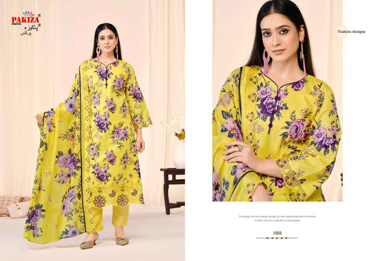Pakiza Prints Abu Rehan Vol 15 Lawn Cotton Dress Material 7 pcs Catalogue