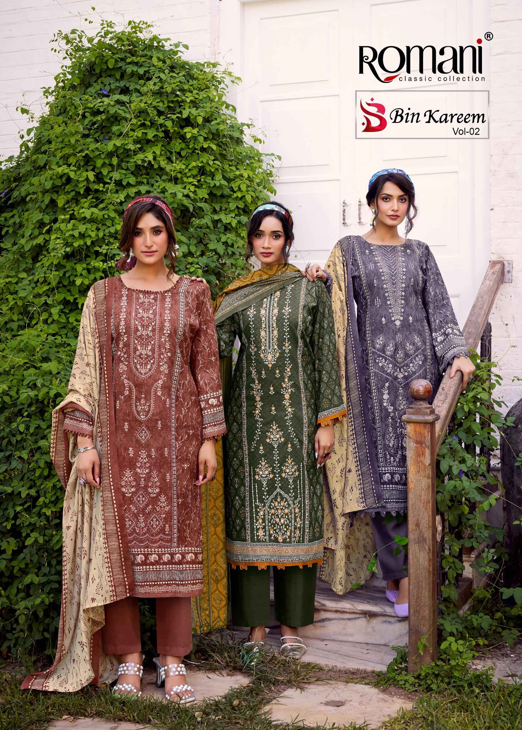Romani Bin Kareem Vol 2 Cotton Dress Material 8 pcs Catalogue