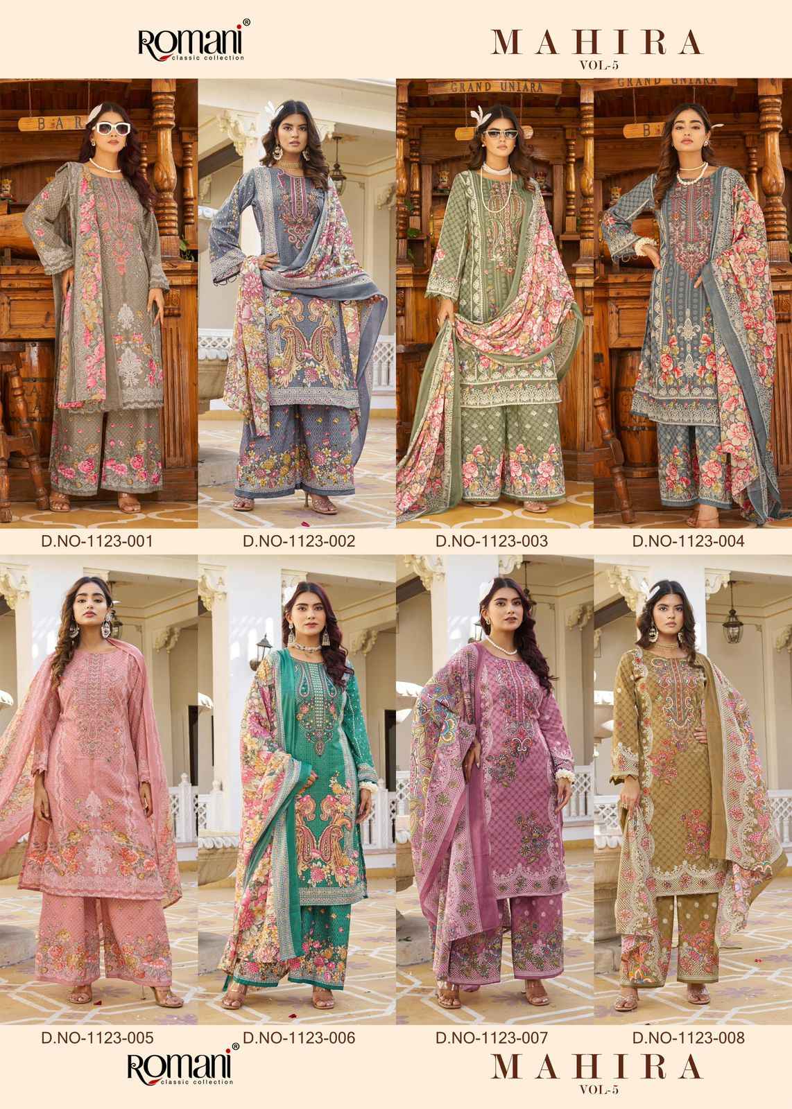 Romani Mahira Vol 5 Cotton Dress Material 8 pcs Catalogue