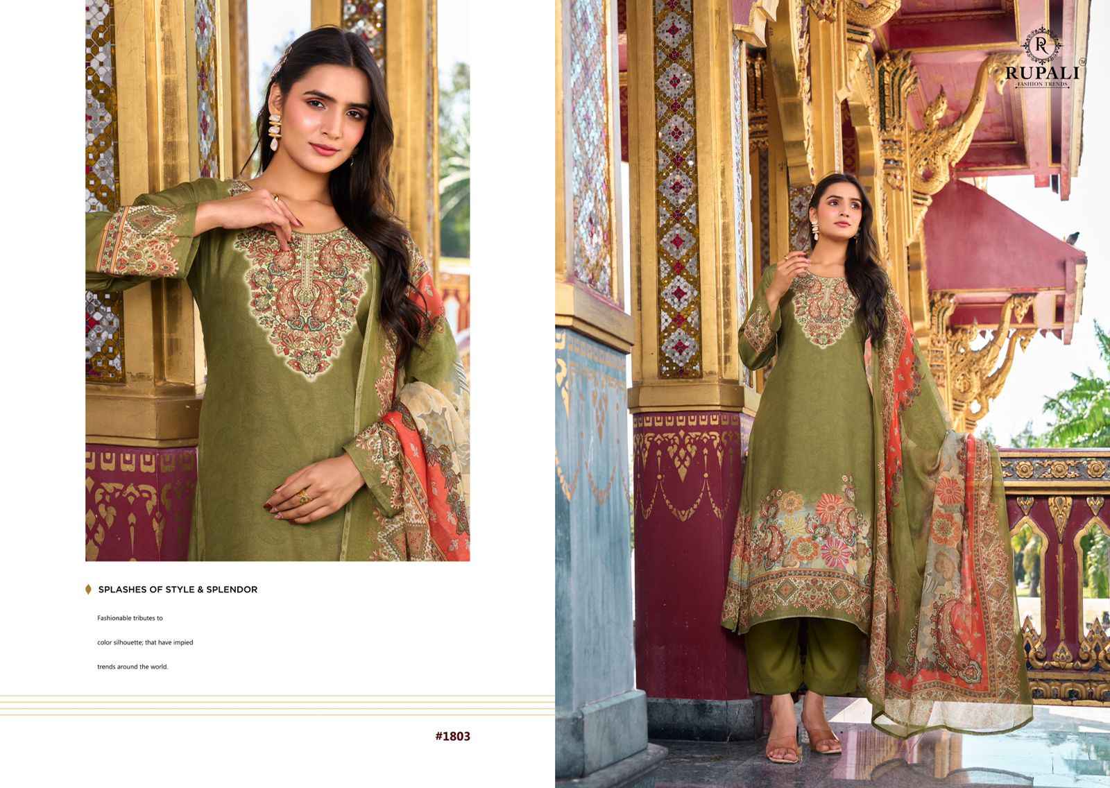 Rupali Charmy Viscouse Musline Dress Material 4 pcs Catalogue