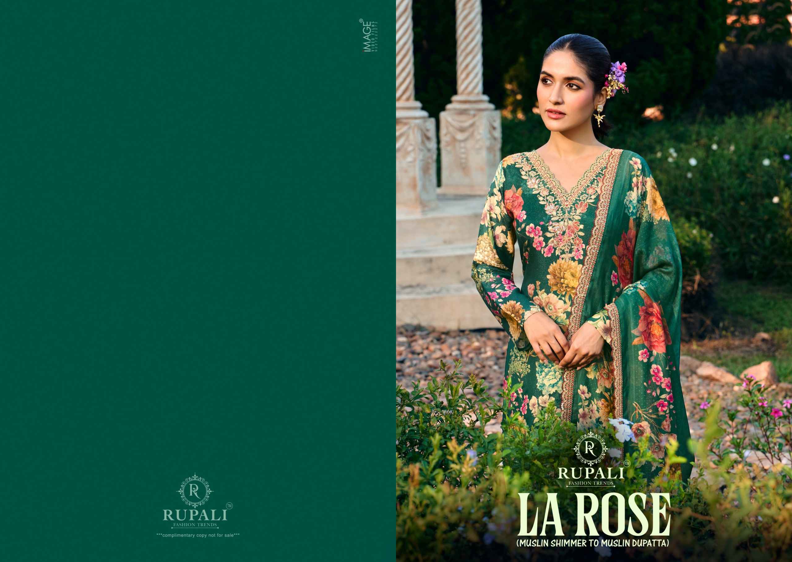Rupali LA ROSE Viscouse Muslin Dress Material 4 pcs Catalogue