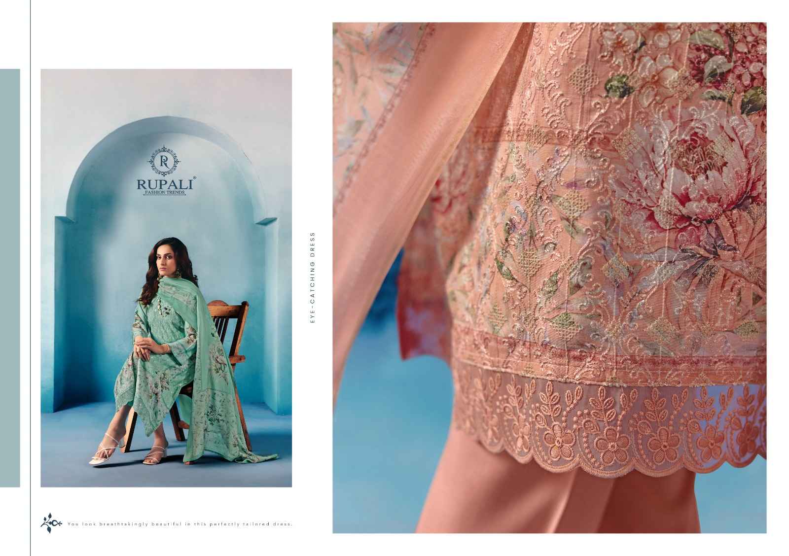 Rupali Miraya Viscouse Muslin Dress Material 4 pcs Catalogue