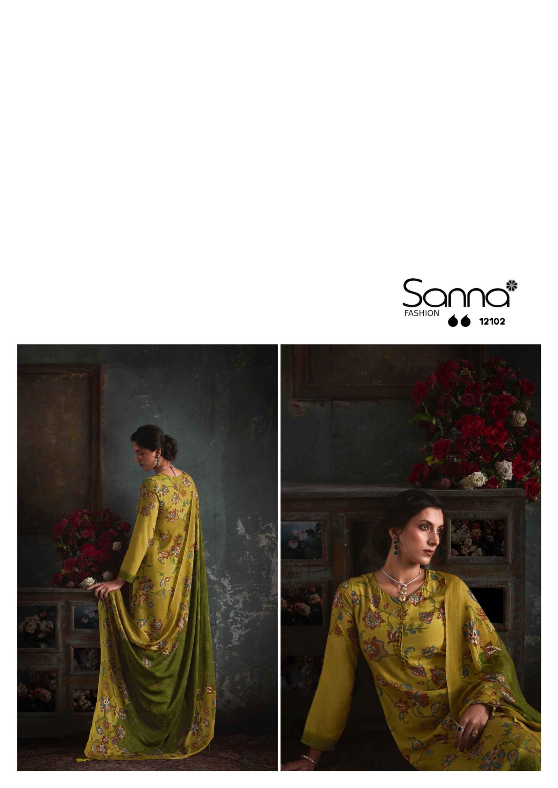 Sanna Fashion Elite Bemberg Musline Silk Dress Material 6 pcs Catalogue