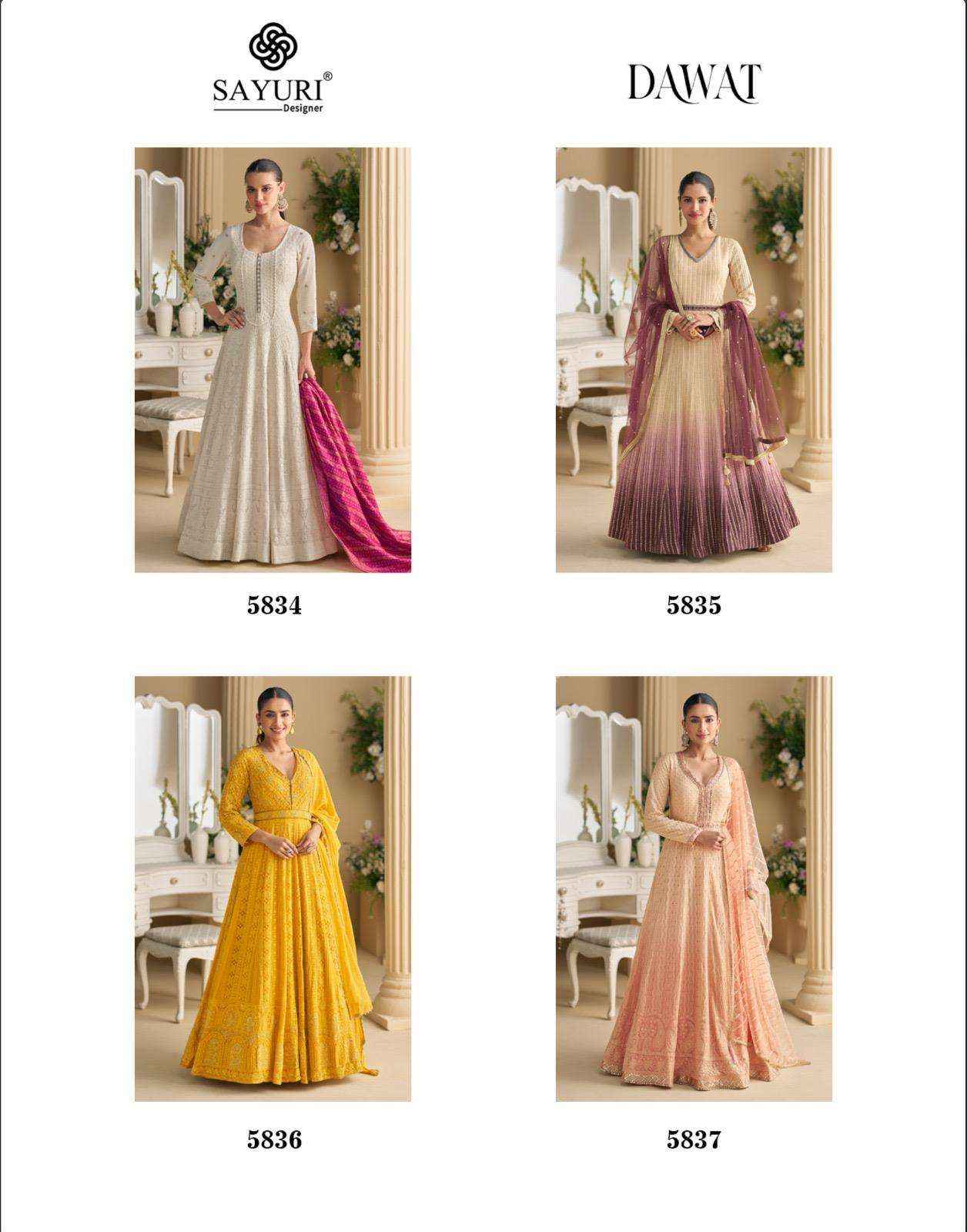 Sayuri Designer Dawat Readymade Georgette Dress 4 pcs Catalogue