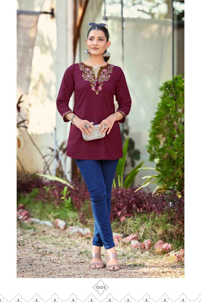 Tips & Tops Twinkle Rayon Top 6 Pcs Catalogue