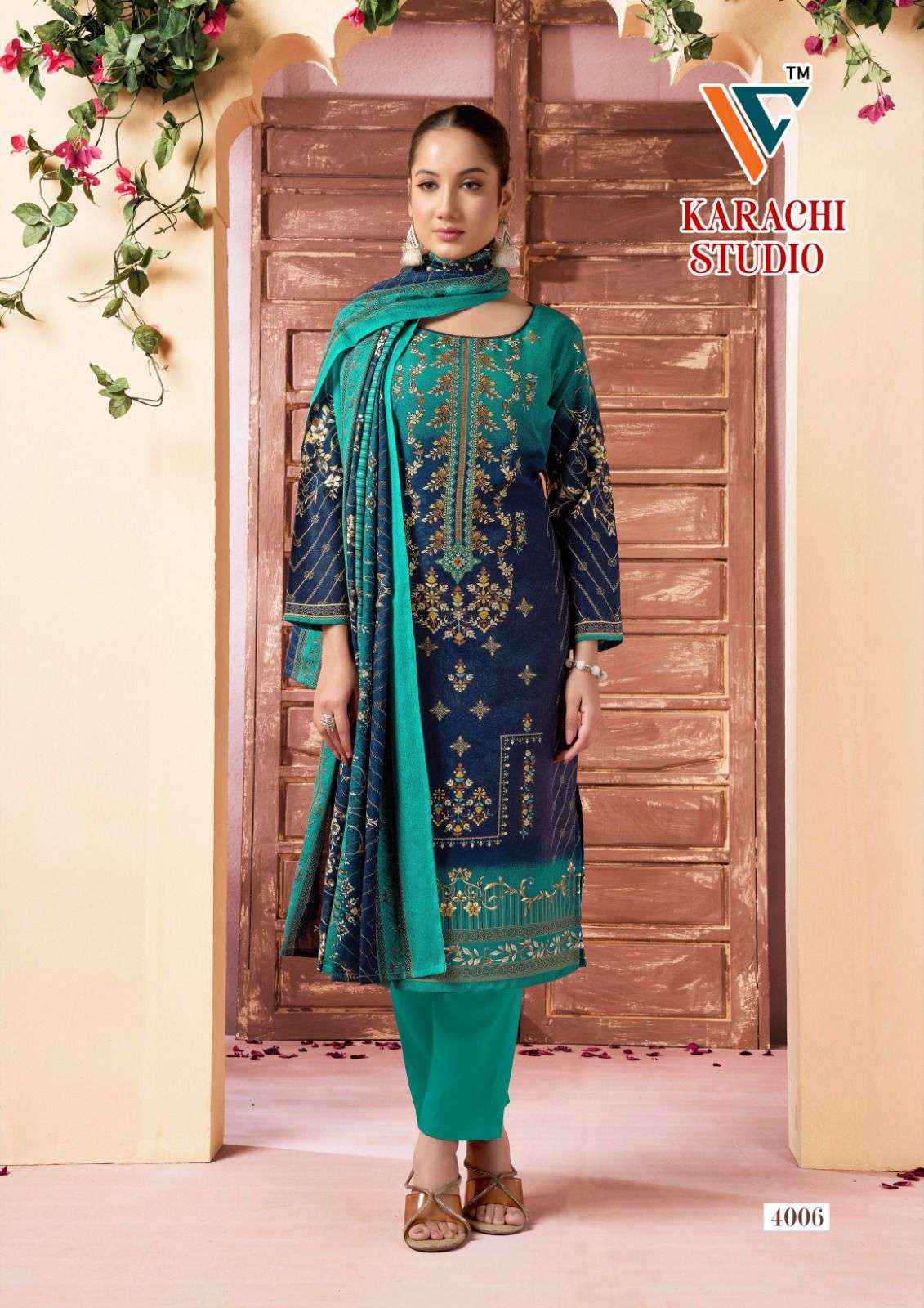 Vandana Creation Karachi Studio Vol 4 Cotton Dress Material 8 pcs Catalogue