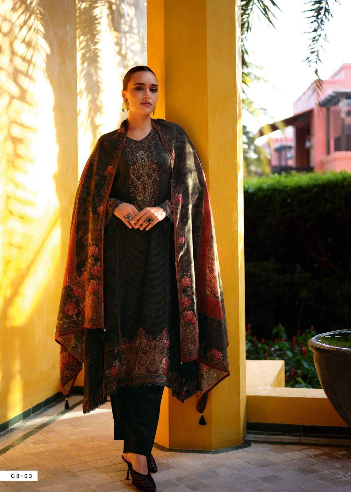 Varshaa Gulab Modal Satin Dress Material 6 pcs Catalogue