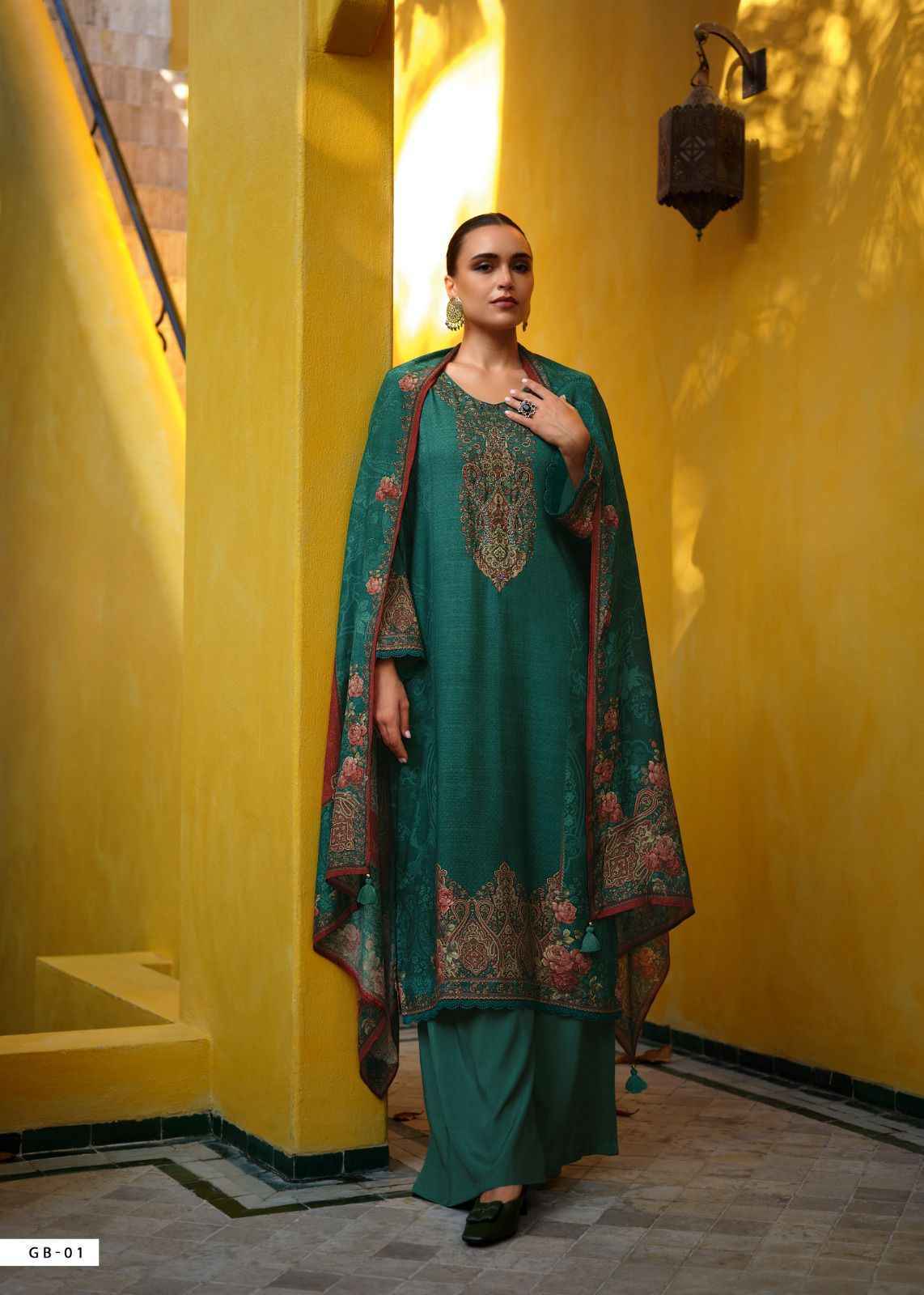 Varshaa Gulab Modal Satin Dress Material 6 pcs Catalogue