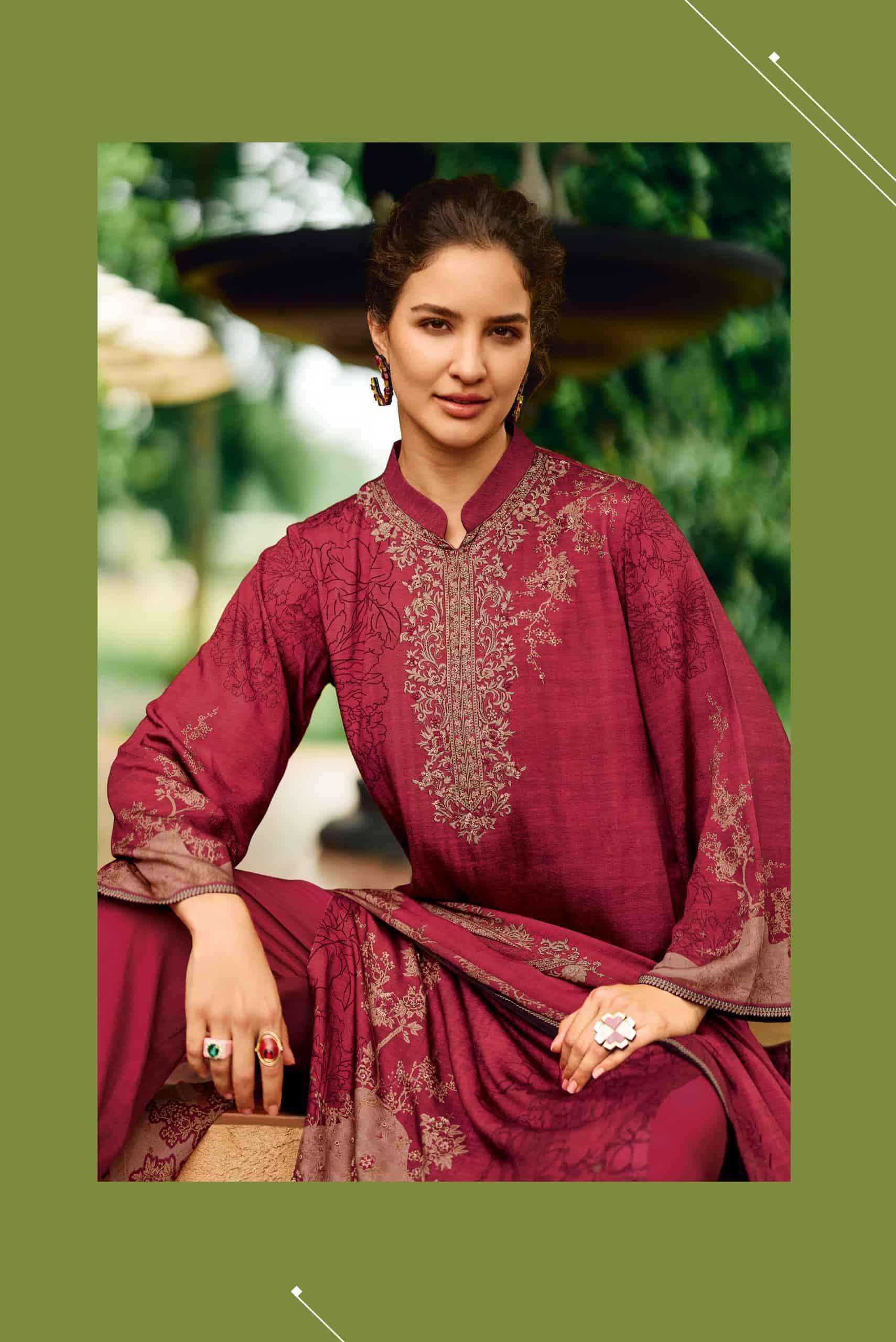 Varshaa Valentina Viscose Muslin Dress Material 4 pcs Catalogue