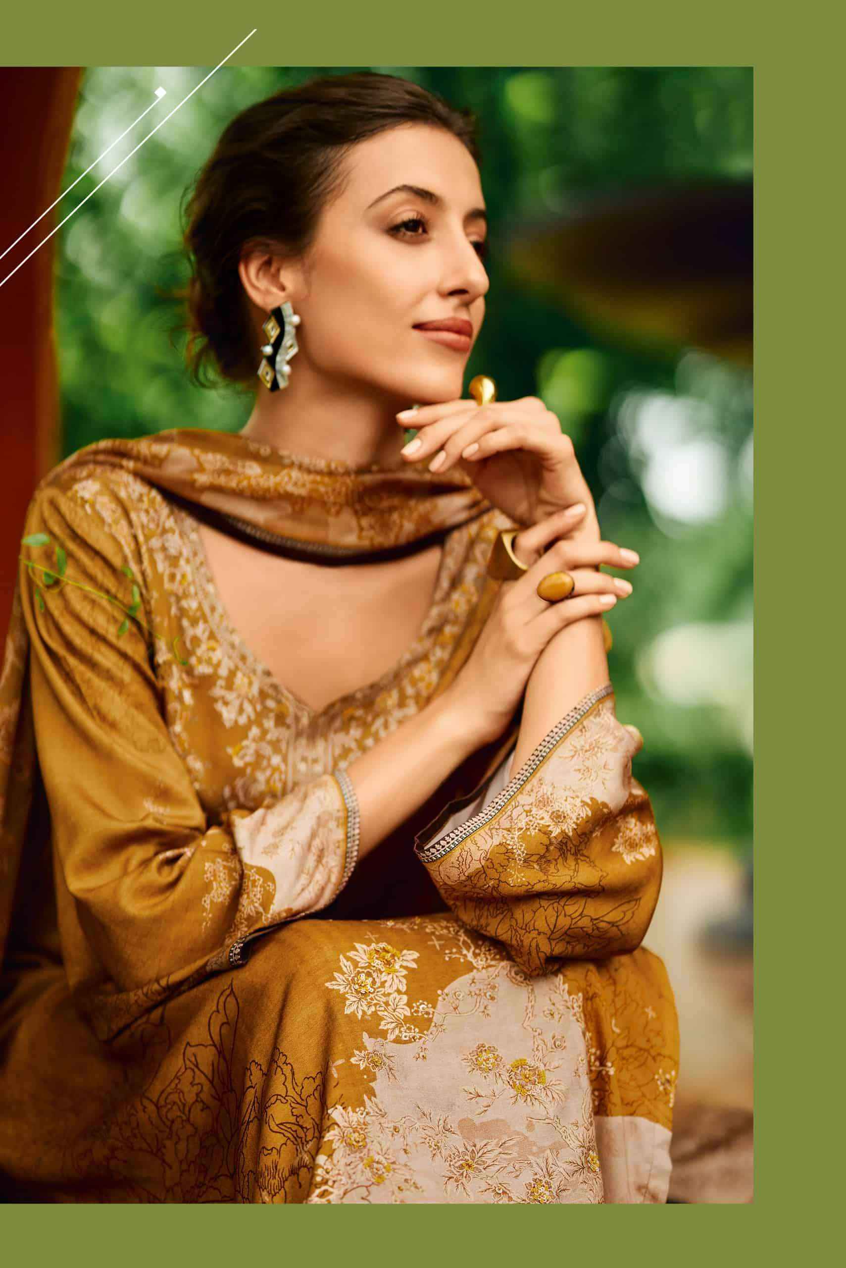 Varshaa Valentina Viscose Muslin Dress Material 4 pcs Catalogue