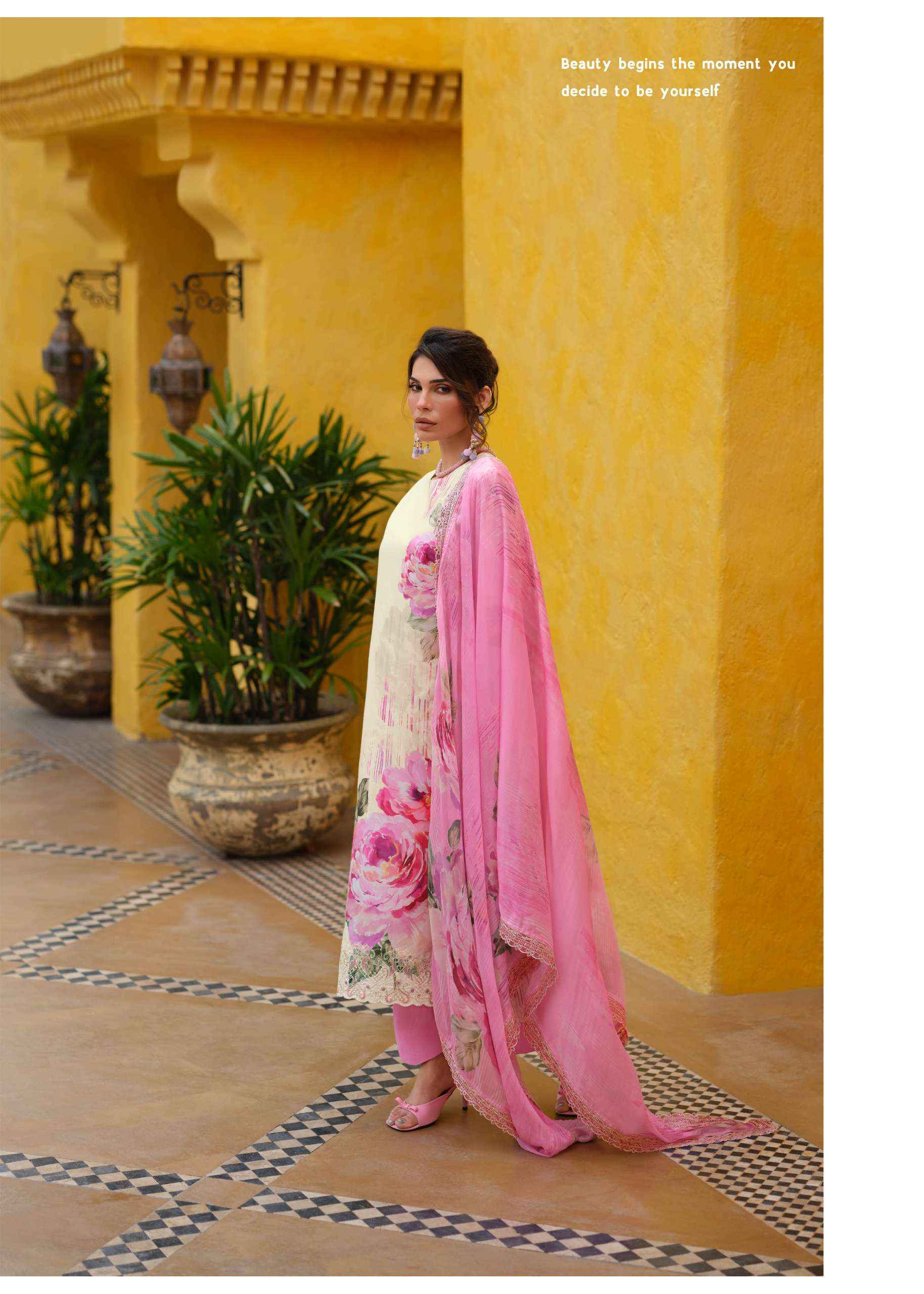 Varshaa Vanilla Sky Cotton Dress Material 5 pcs Catalogue