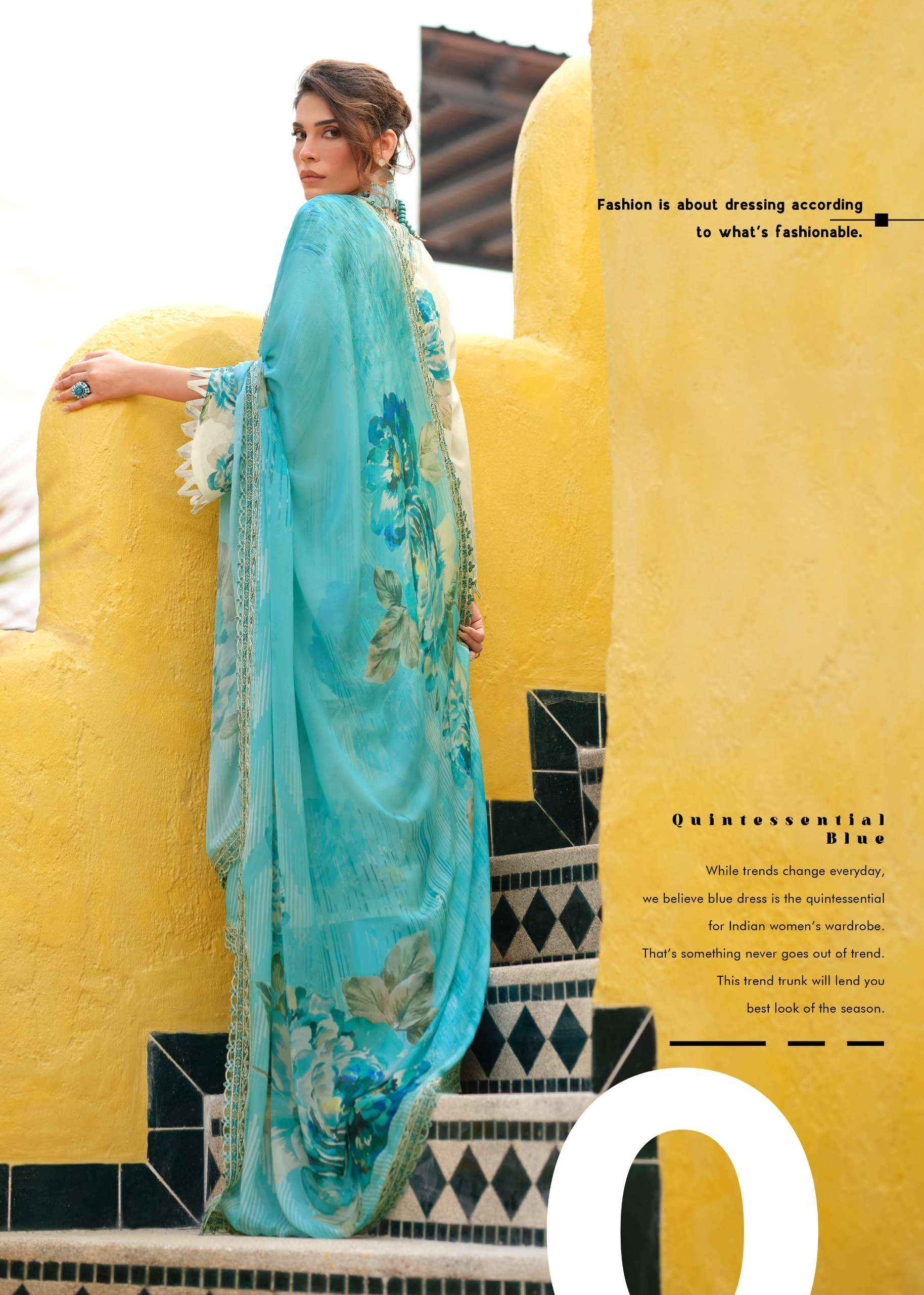 Varshaa Vanilla Sky Cotton Dress Material 5 pcs Catalogue