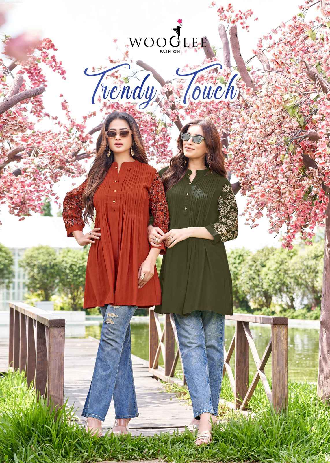Wooglee Trendy Touch Rayon Kurti 6 pcs Catalogue
