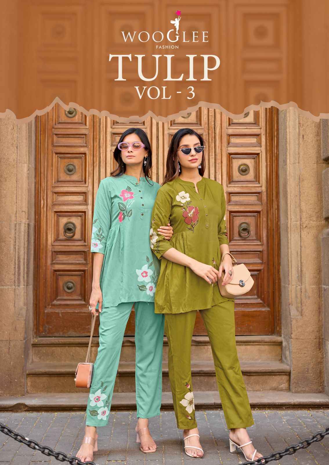 Wooglee Tulip Vol 3 Rayon Co ord Set 5 pcs Catalogue