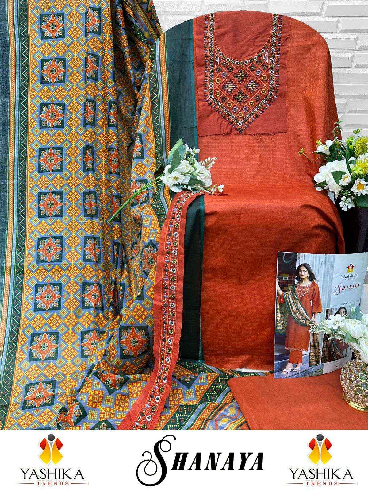 Yashika Trends Shanaya Cotton Dress Material 8 pcs Catalogue