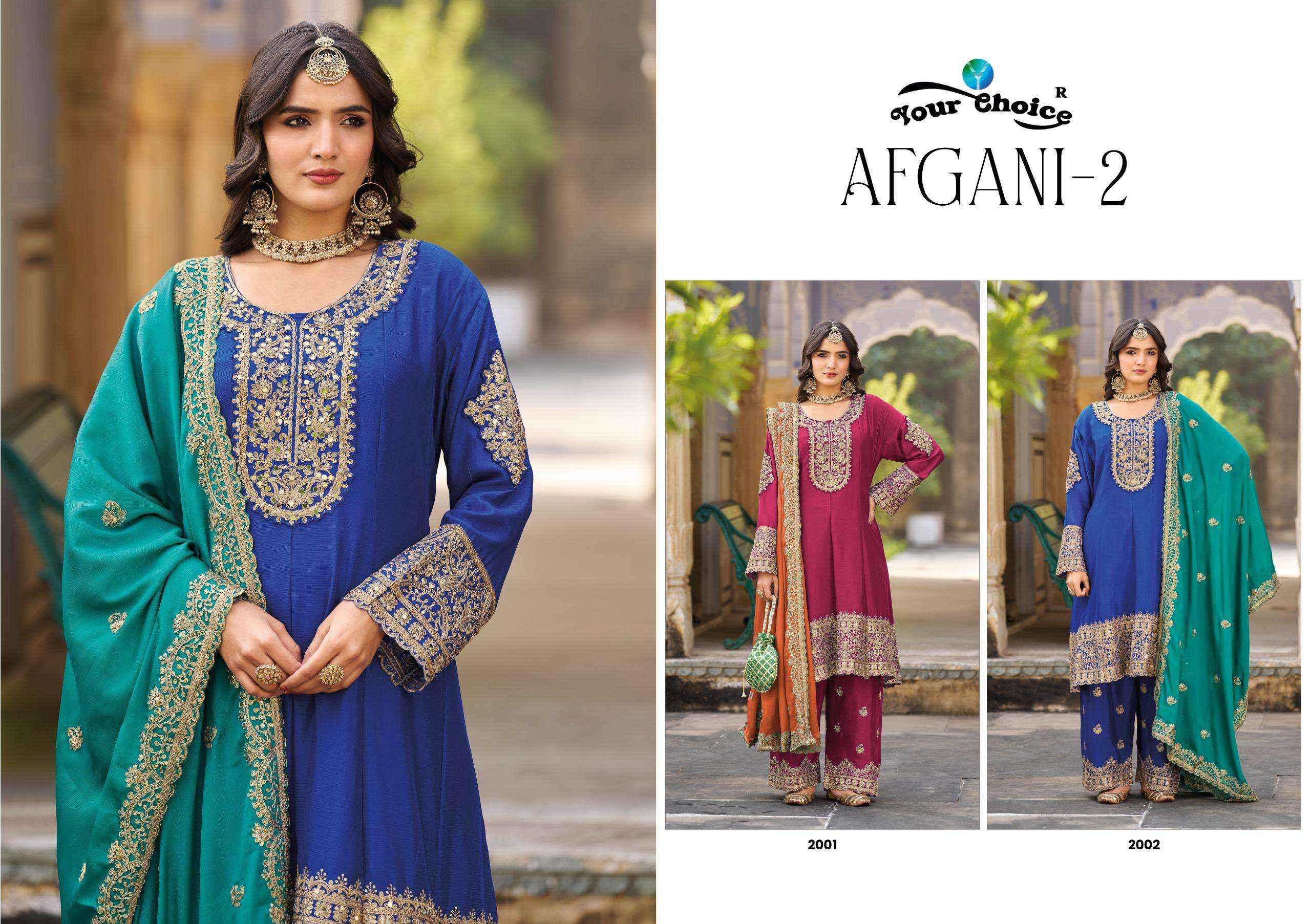 Your Choice Afgani Vol 2 Readymade Chinon Dress 2 pcs Catalogue