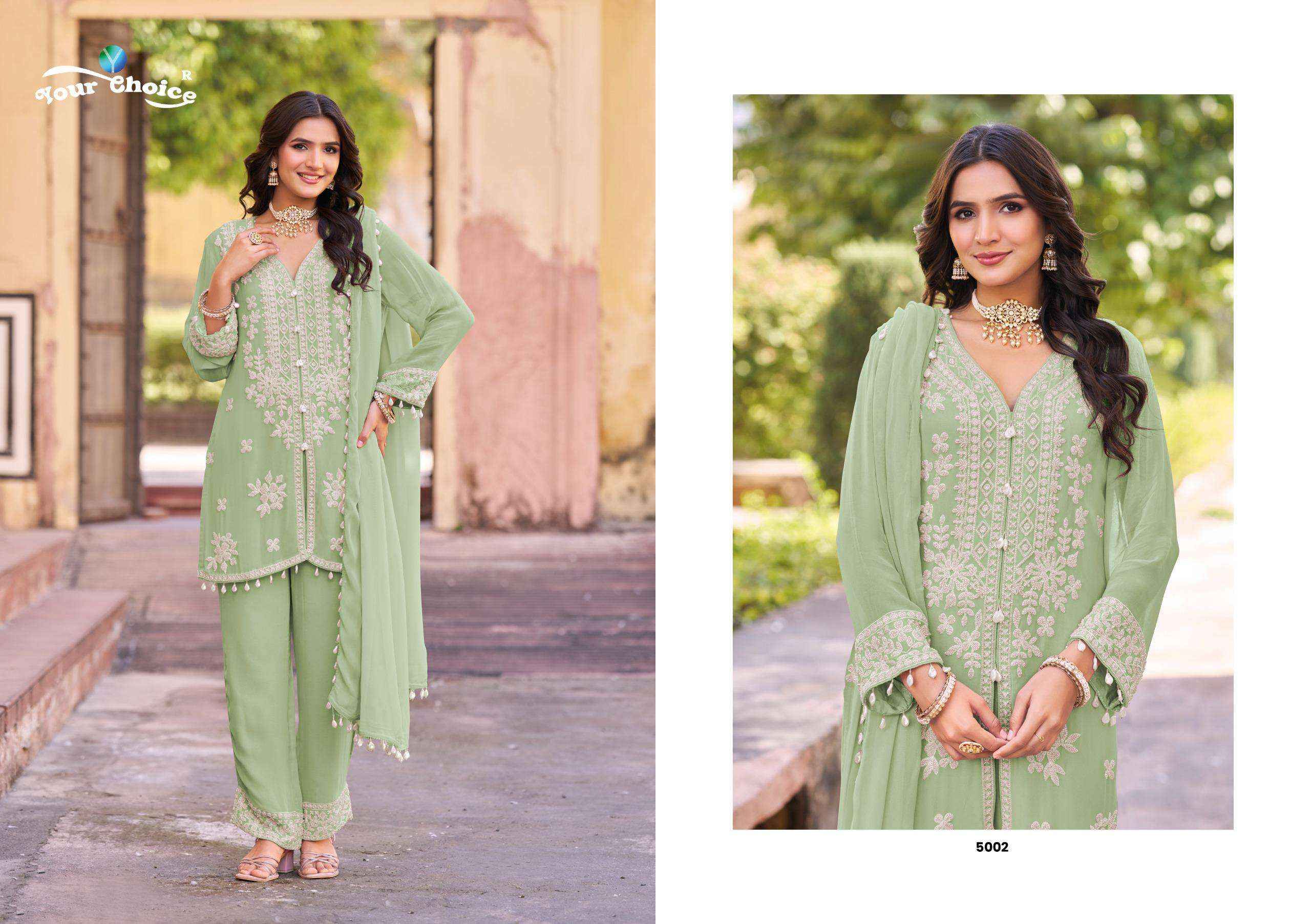 Your Choice Delta Readymade Chinon Dress 3 pcs Catalogue